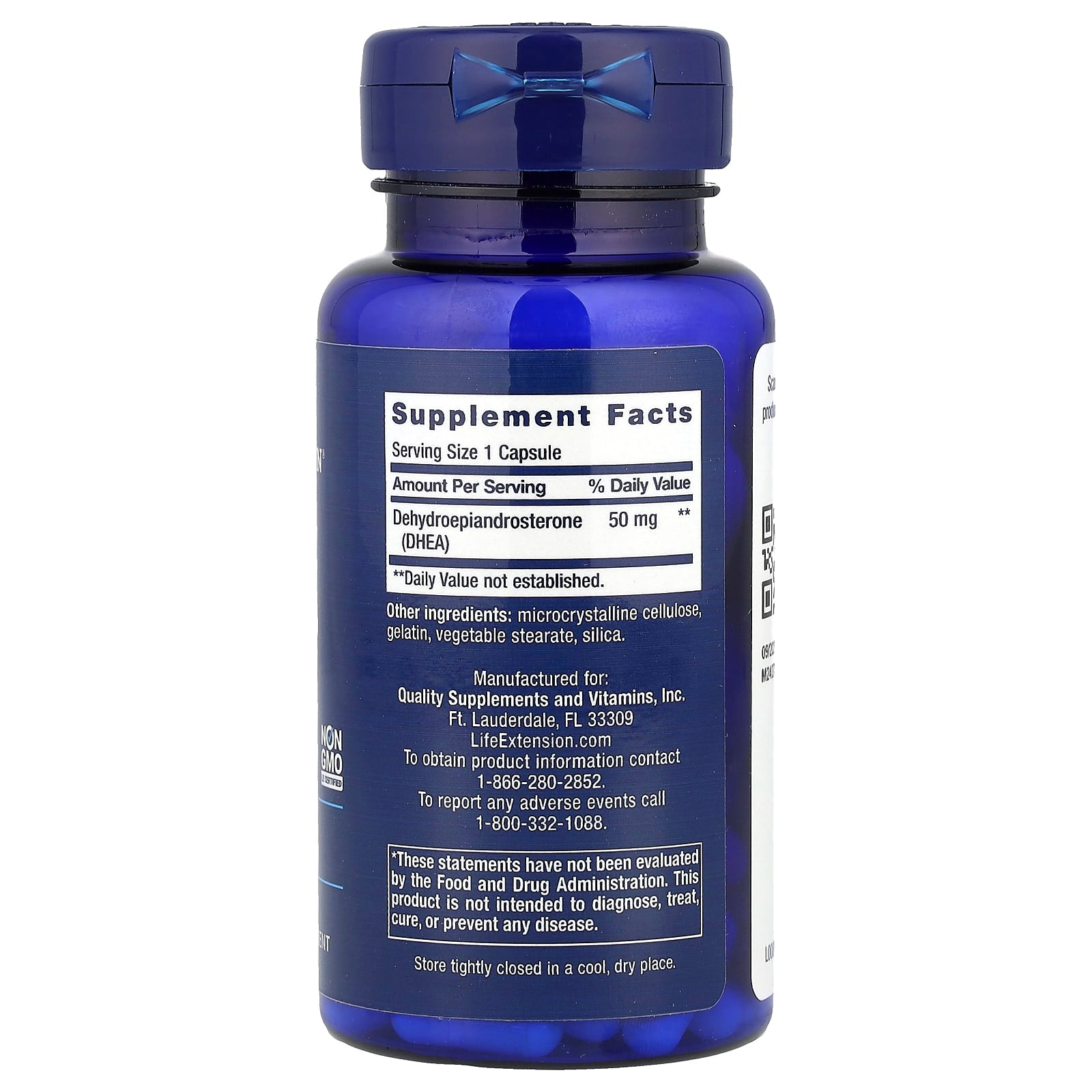 Life Extension, DHEA, 50 mg, 60 Capsules