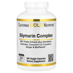 California Gold Nutrition, Silymarin Complex with Milk Thistle Extract Plus Dandelion, Artichoke, Ginger, and BioPerine, 360 Veggie Capsules