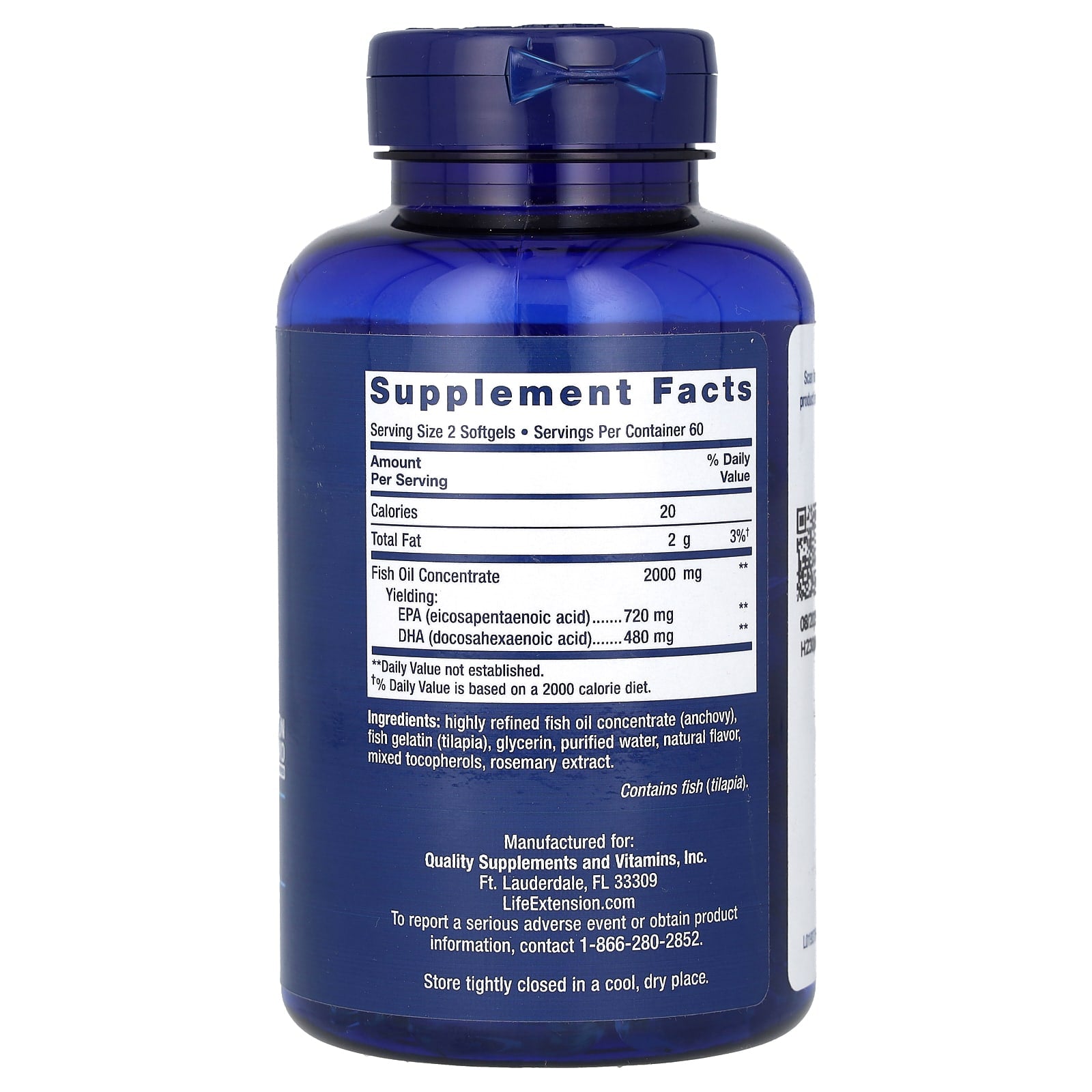 Life Extension, Mega EPA/DHA, 120 Softgels (1,000 mg per Softgel)