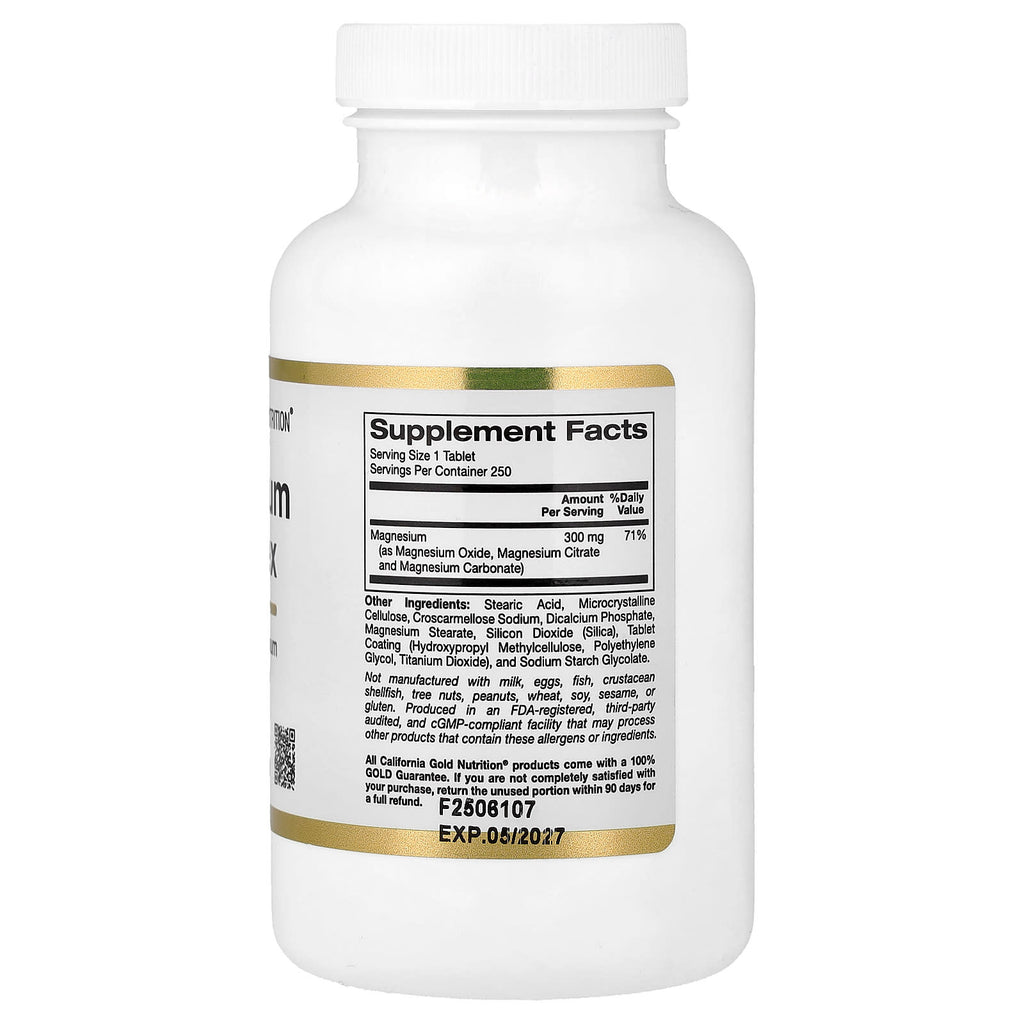 California Gold Nutrition, Magnesium Complex, 300 mg, 250 Tablets