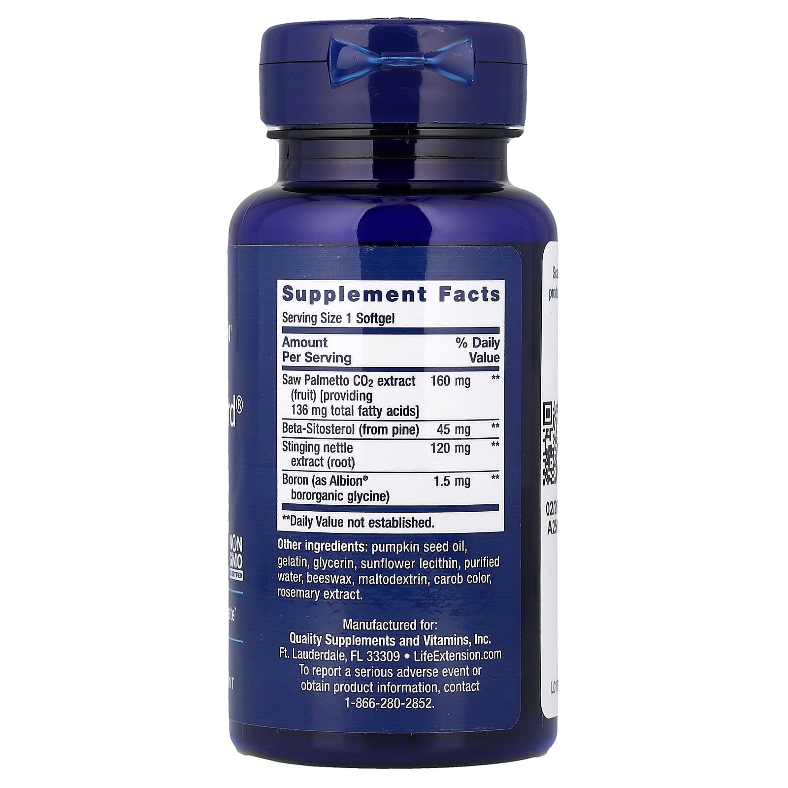 Life Extension, PalmettoGuard®, Saw Palmetto, Nettle Root and Beta-Sitosterol, 60 Softgels