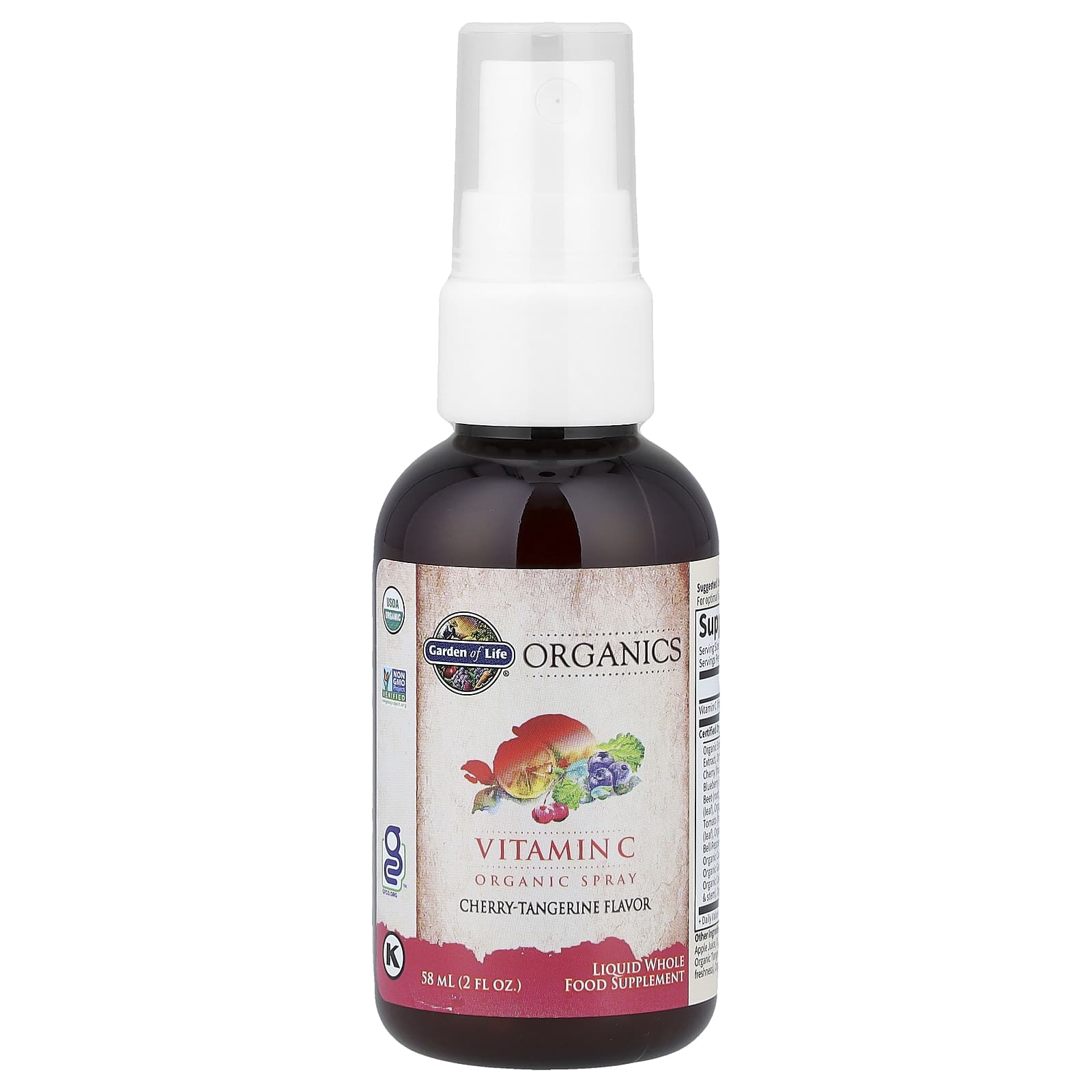 Garden of Life, Organics, Vitamin C Organic Spray, Cherry-Tangerine, 2 fl oz (58 ml)
