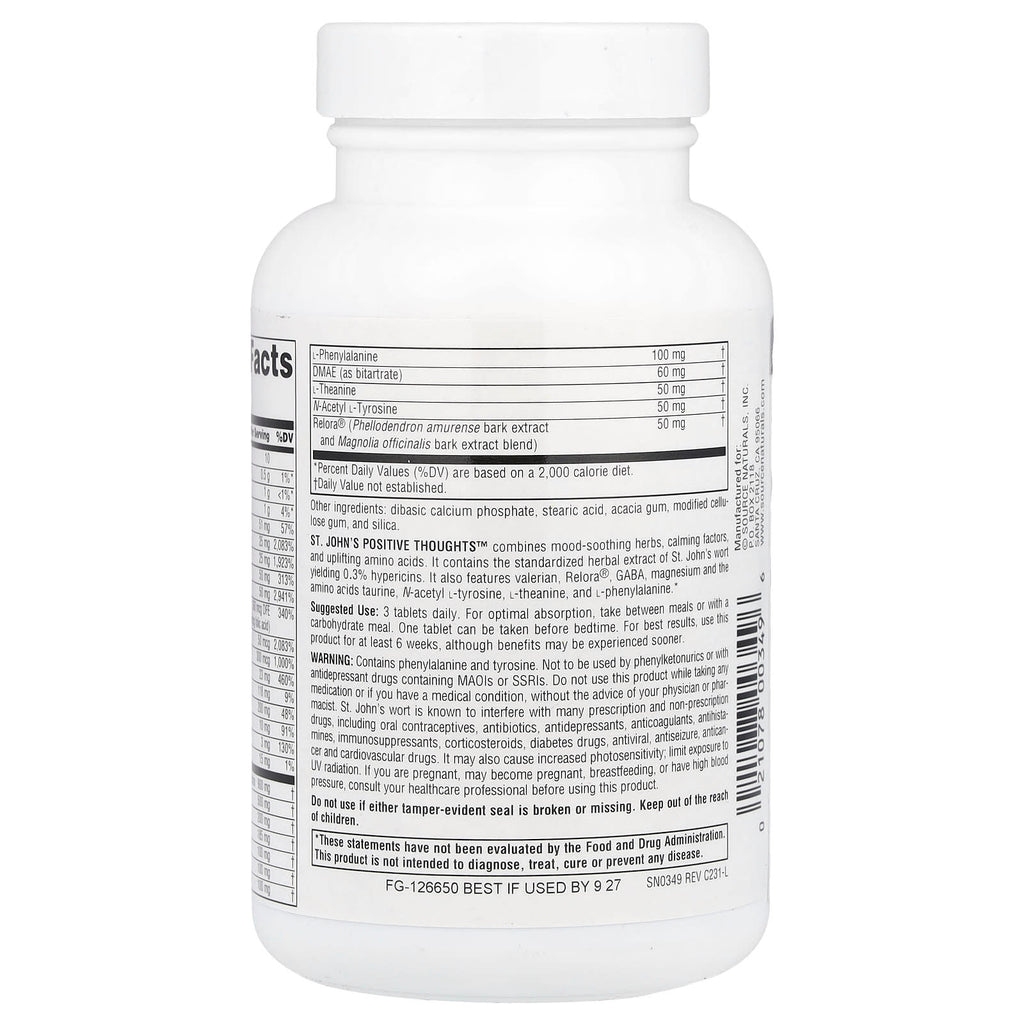 Source Naturals, St. John's Positive Thoughts™, 90 Tablets