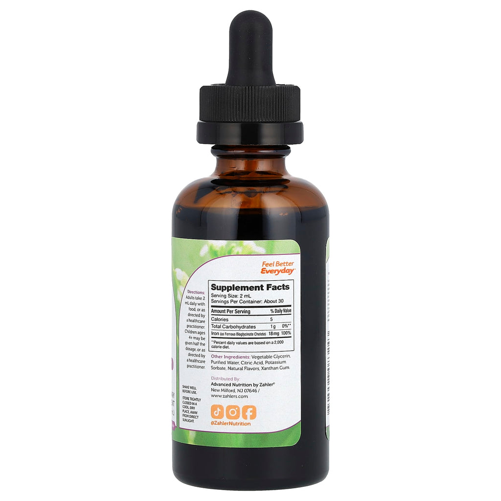 Zahler, Iron Drops, Great-Tasting Mixed Berry, 2 fl oz (59 ml)
