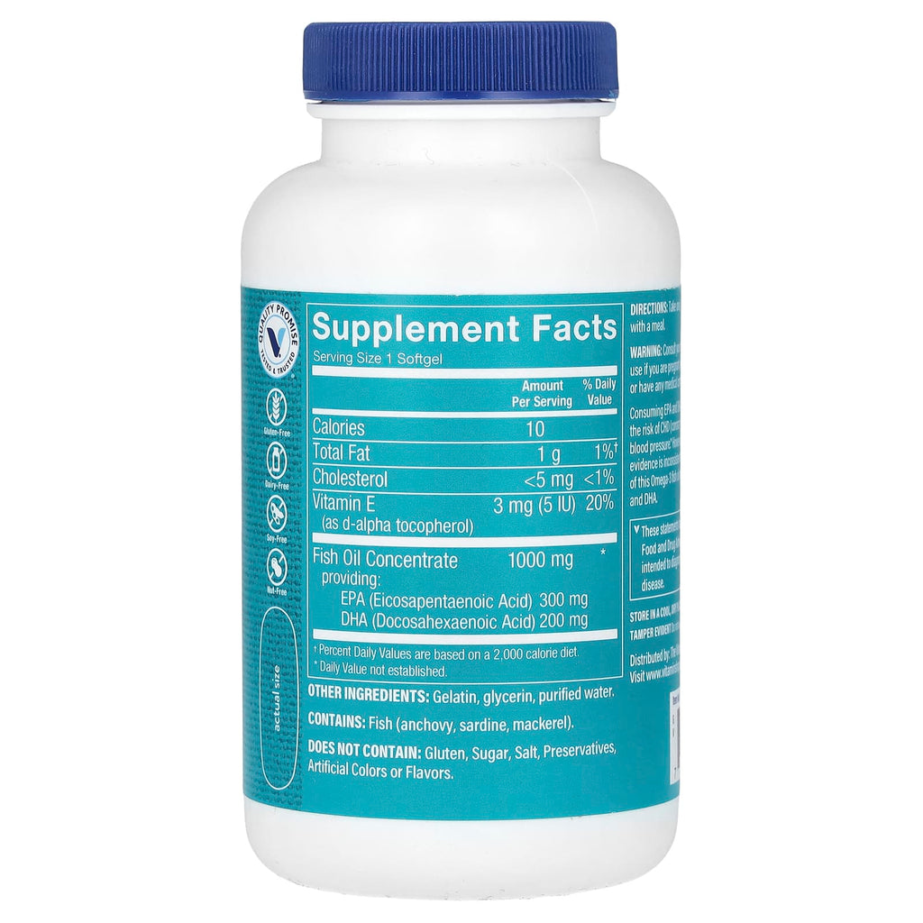 The Vitamin Shoppe, Omega-3 Fish Oil, 120 Softgels