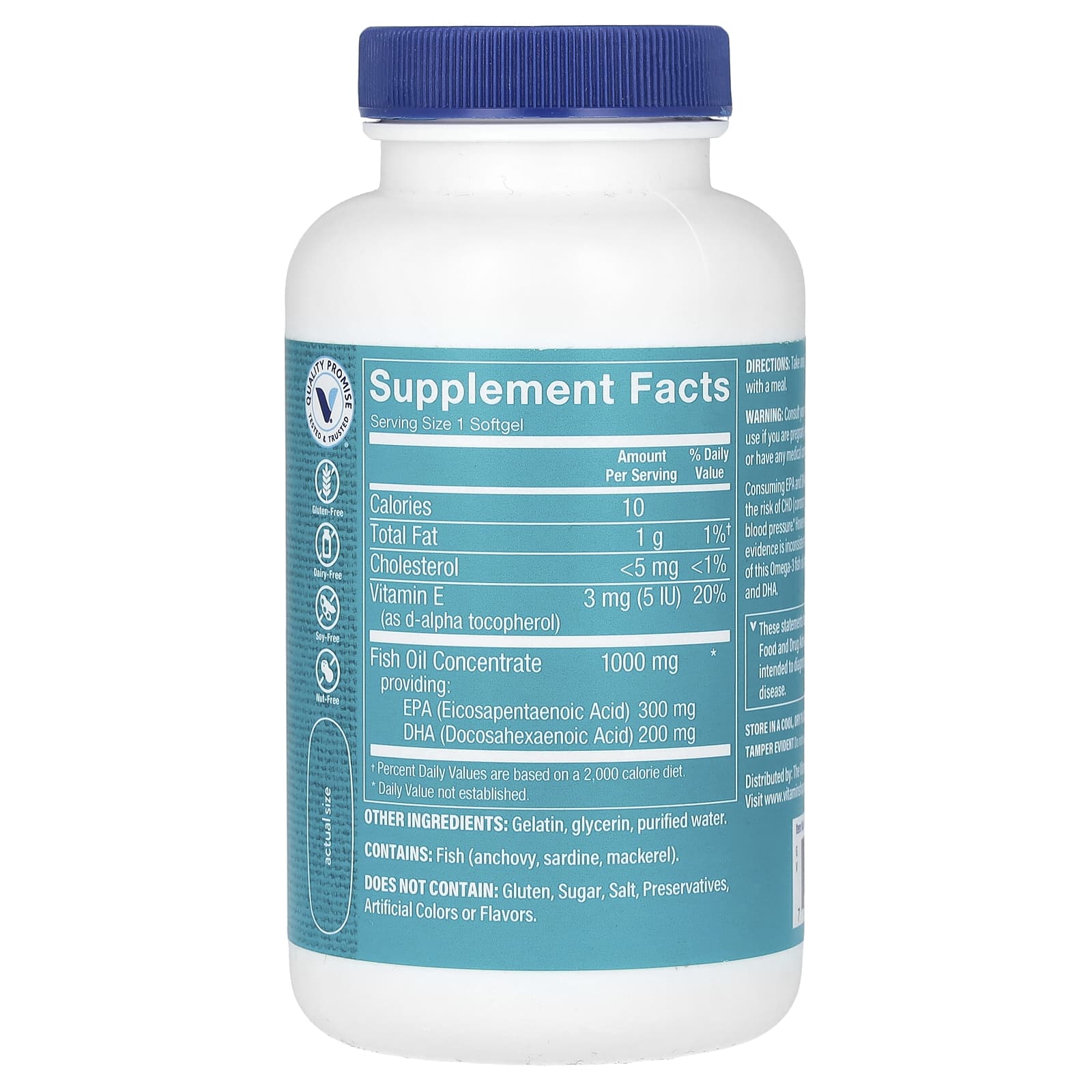 The Vitamin Shoppe, Omega-3 Fish Oil, 120 Softgels