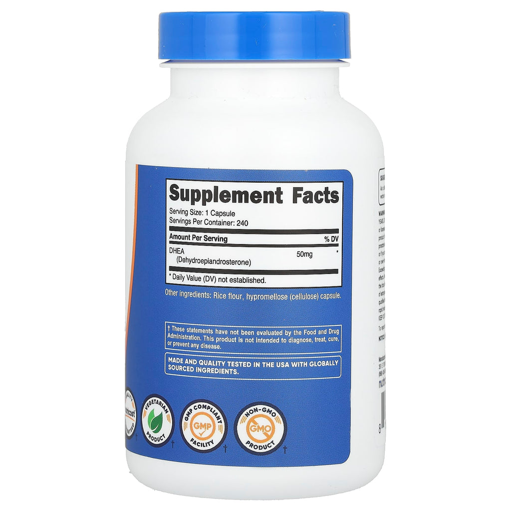 Nutricost, DHEA, 50 mg, 240 Capsules