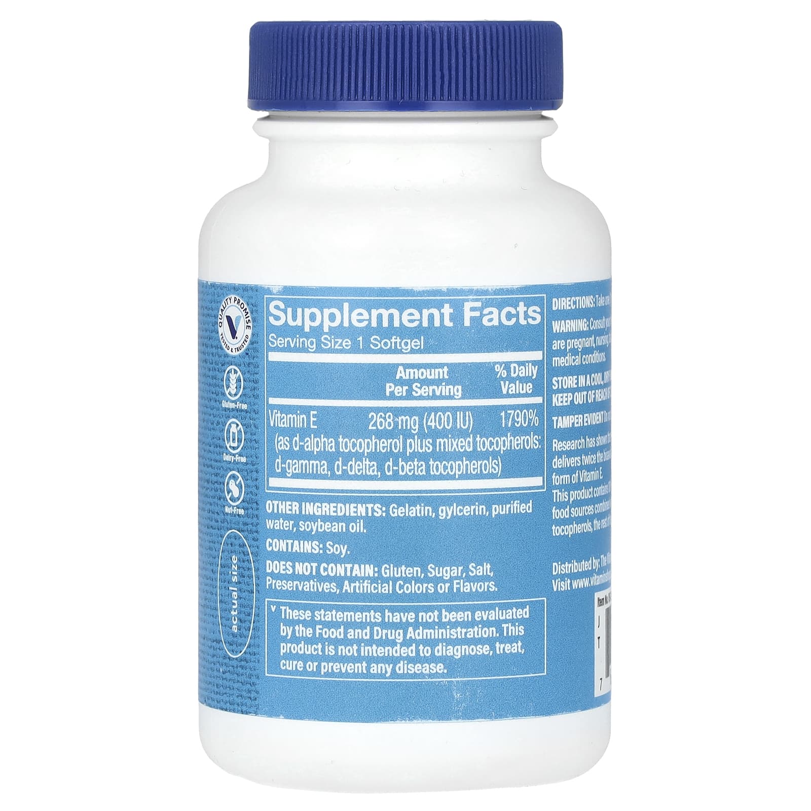 The Vitamin Shoppe, Vitamin E, 268 mg (400 IU), 120 Softgels