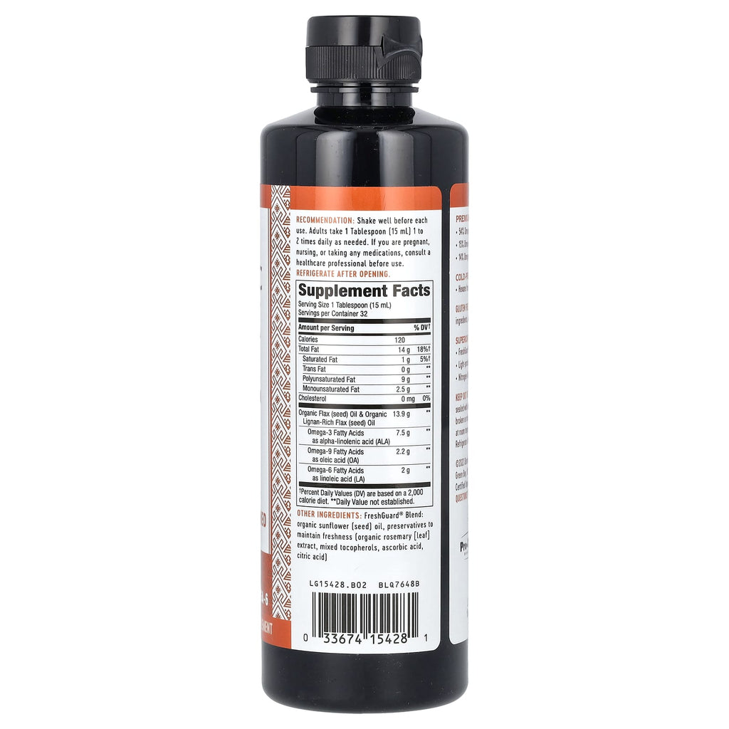 Nature's Way, Organic Flax Oil, Super Lignan, 16 fl oz (480 ml)