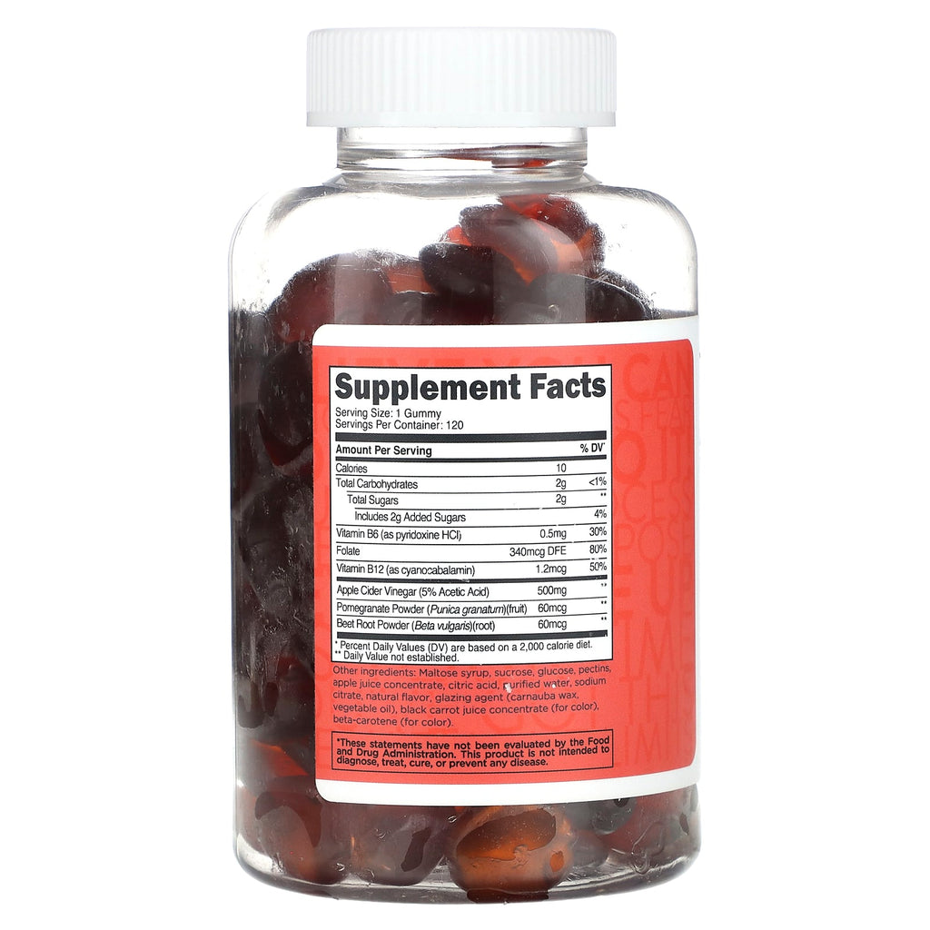 TransformHQ, Apple Cider Vinegar, 500 mg, 120 Apple Flavored Gummies