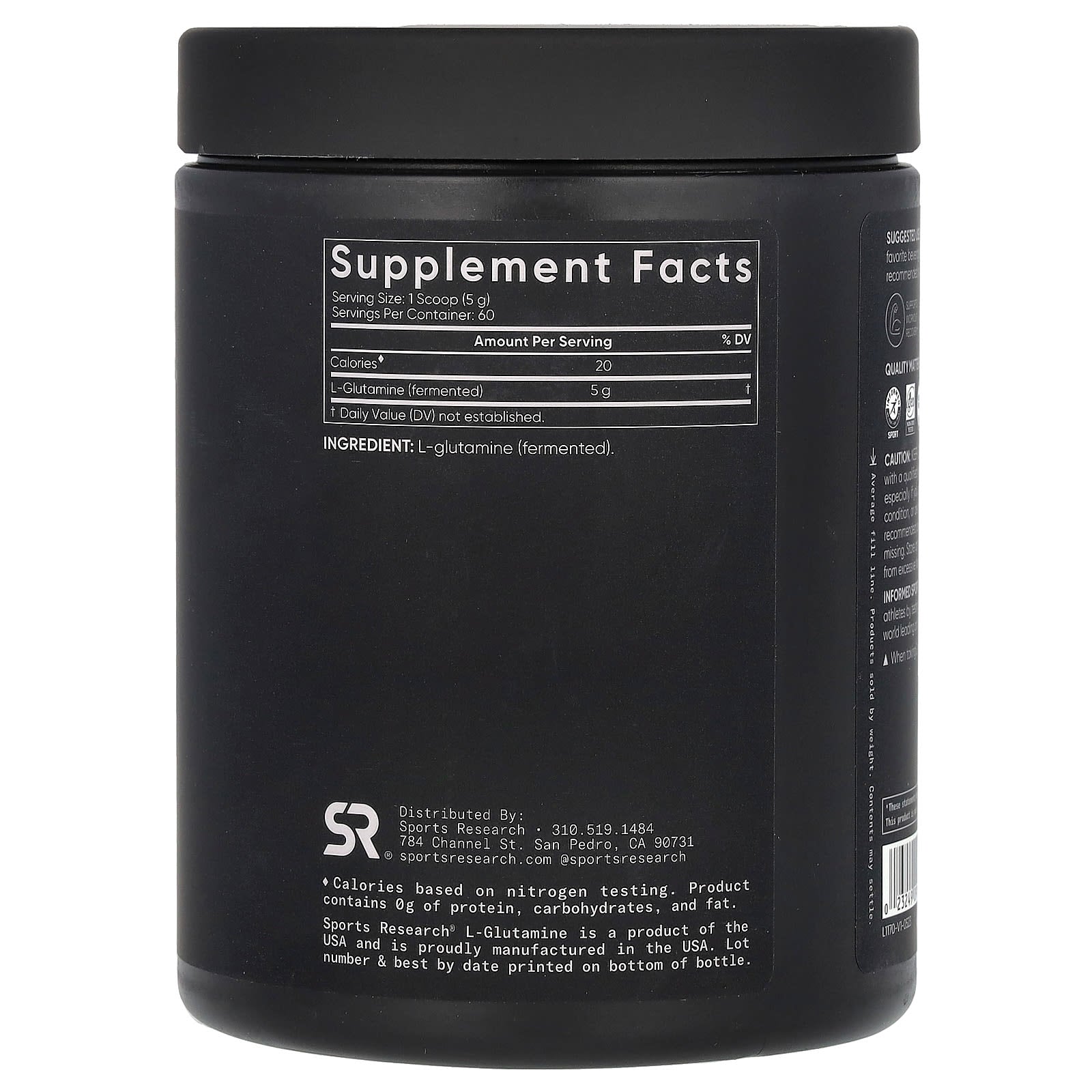 Sports Research, L-Glutamine, Unflavored, 10.58 oz (300 g)