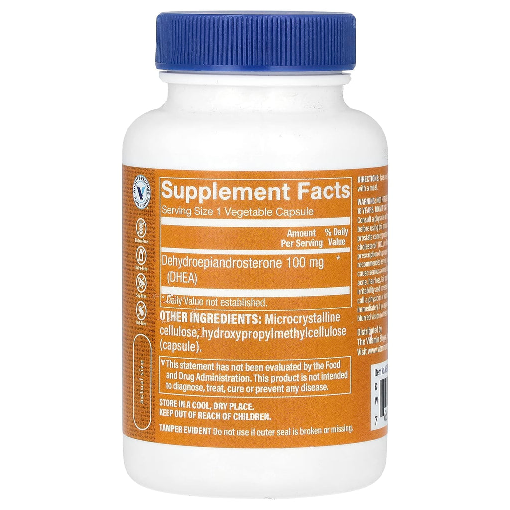 The Vitamin Shoppe, DHEA, 100 mg, 120 Vegetable Capsules