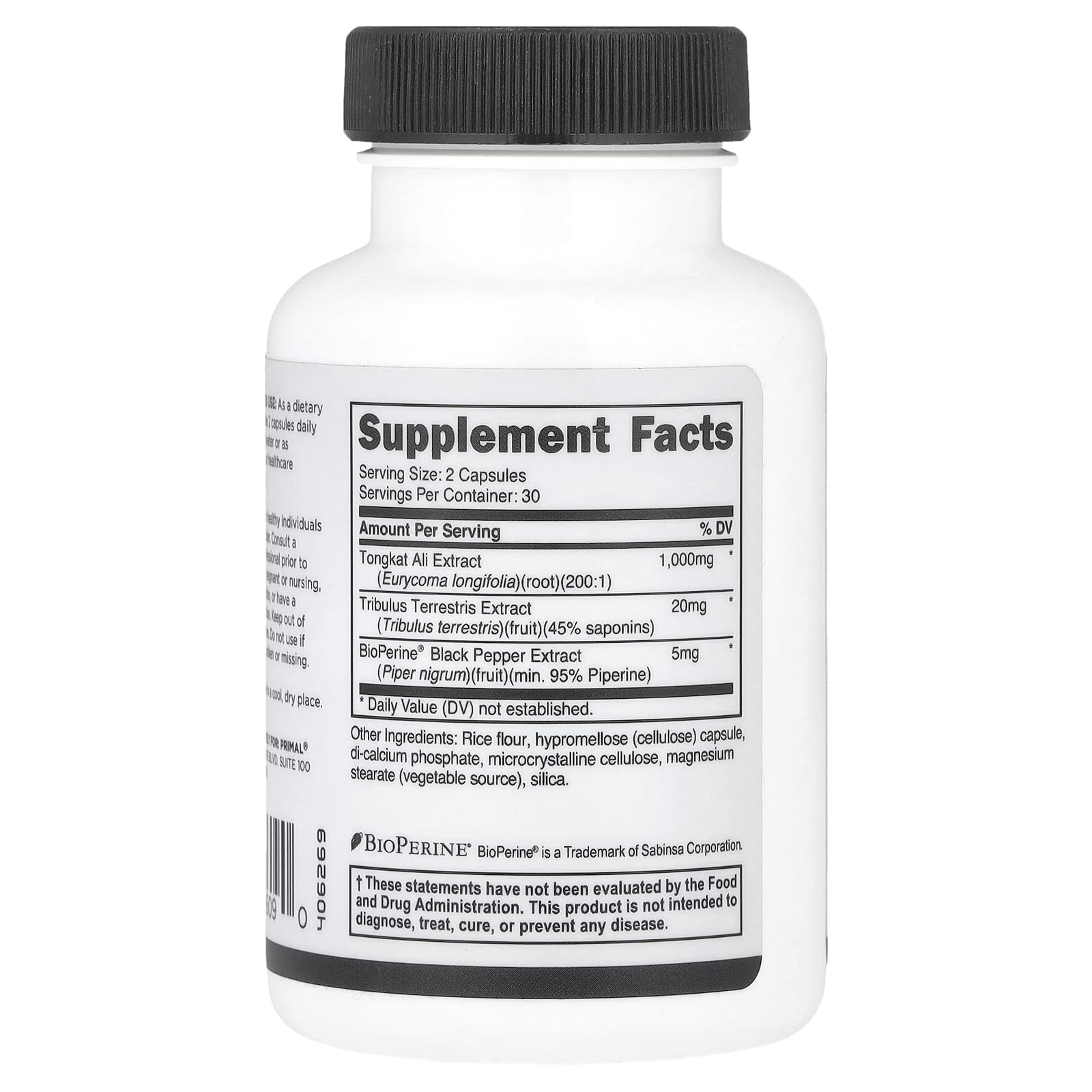 PrePrimal, Tongkat Ali, 60 Capsules