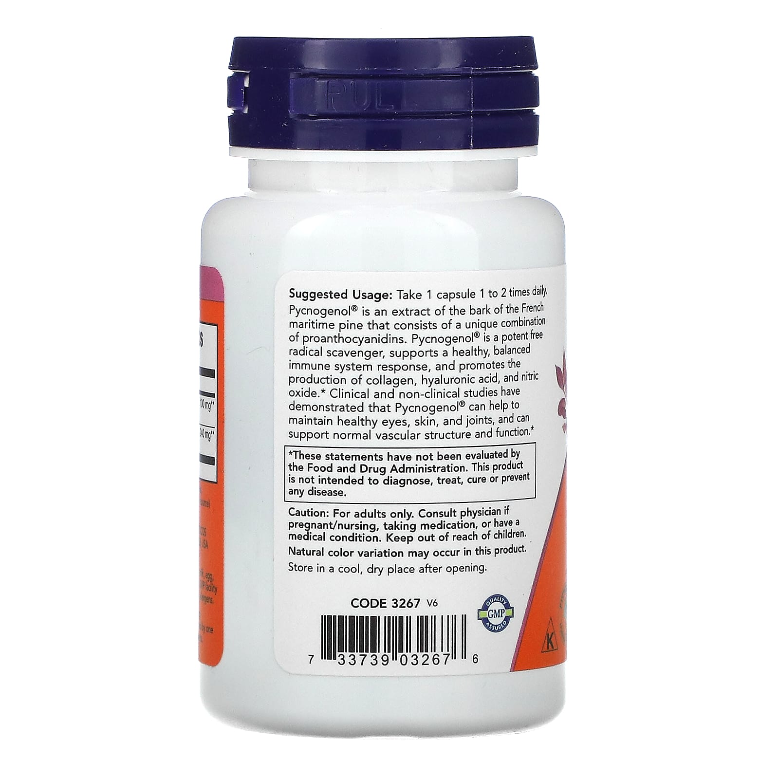 NOW Foods, Pycnogenol, 100 mg, 60 Veg Capsules