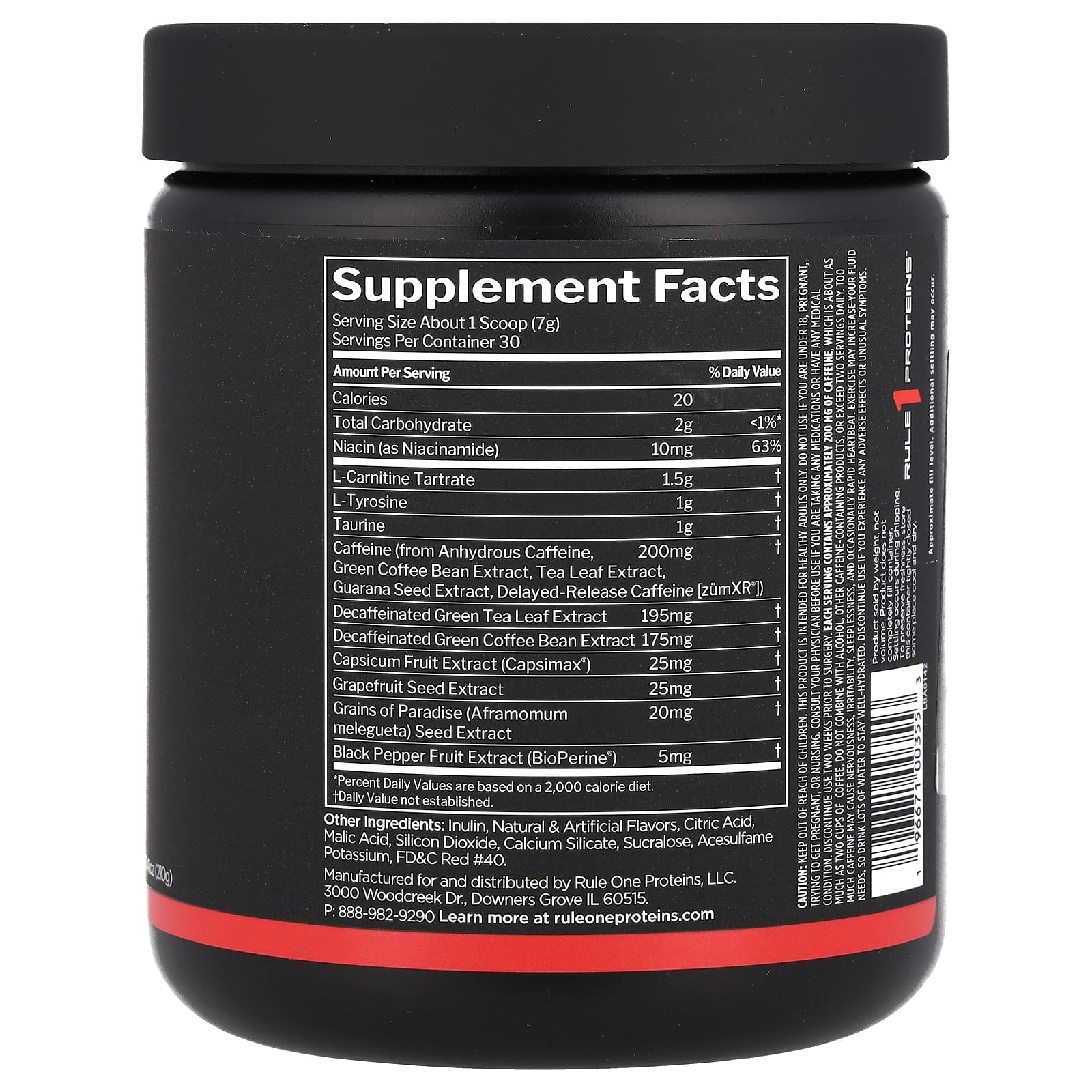 Rule One Proteins, Burn™, Thermo Weight Management, Snow Cone , 7.41 oz (210 g)