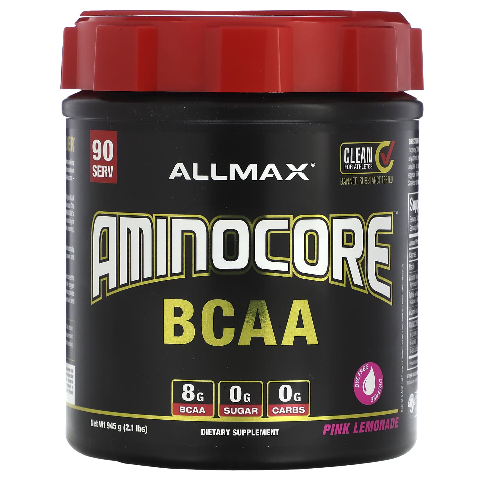 ALLMAX, AMINOCORE™ BCAA, Pink Lemonade, 2.1 lbs (945 g)