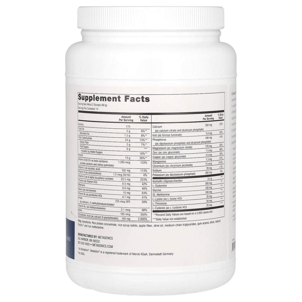 Metagenics, GI Sustain, 24.2 oz (686 g) – AllOfSupplements
