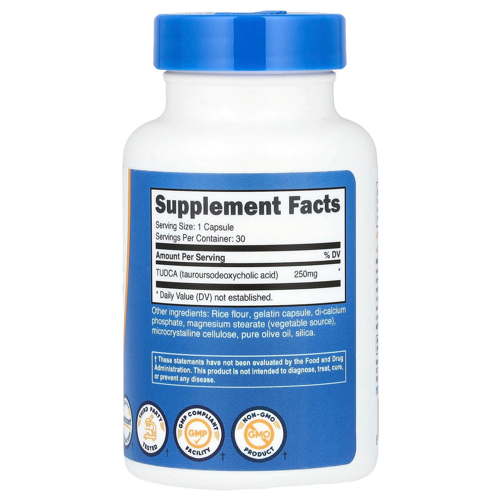 Nutricost, TUDCA, 250 mg, 30 Capsules