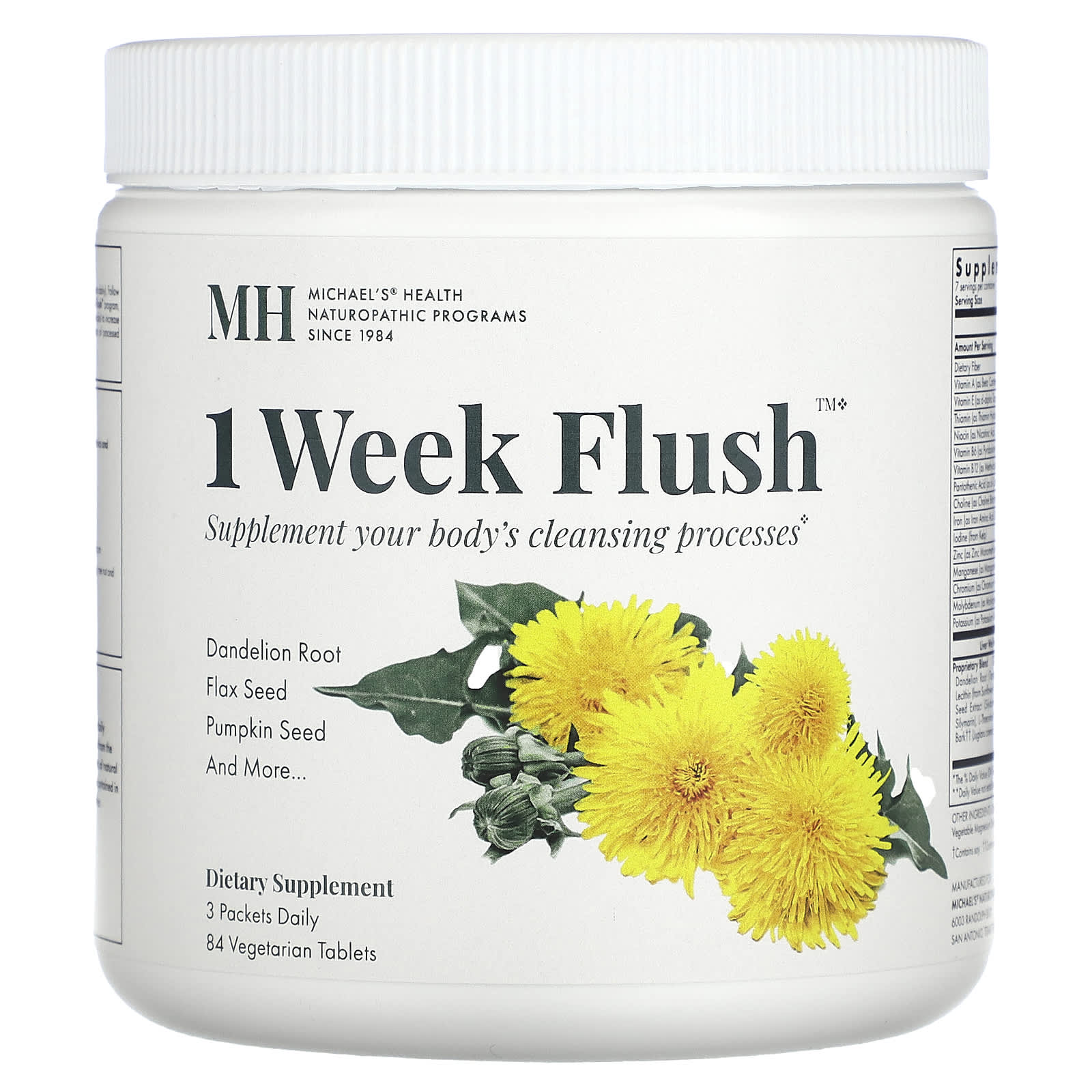 Michael's Health, 1 Week Flush, 84 Vegetarian Tablets