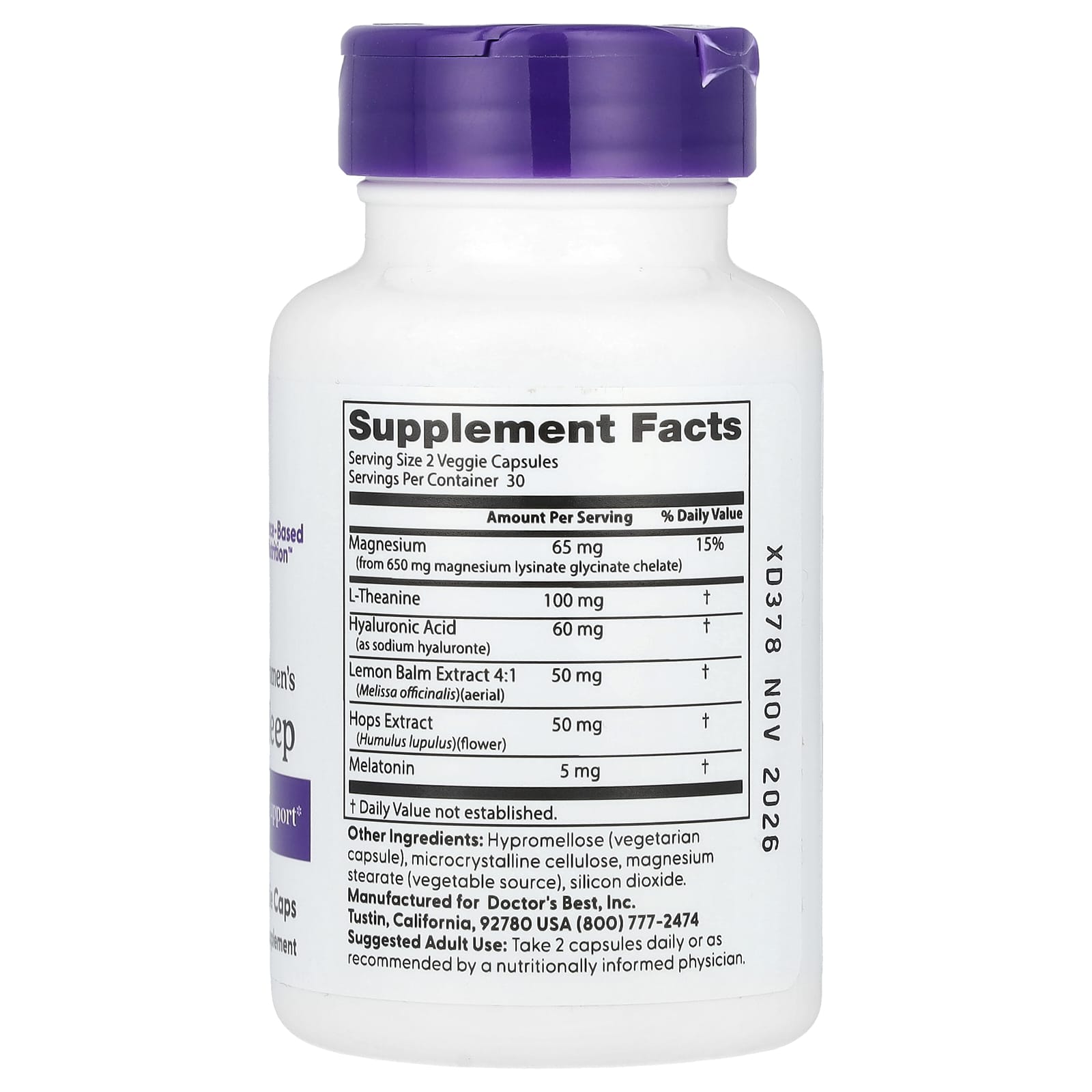 Doctor's Best, Women's Beauty Sleep , 60 Veggie Caps