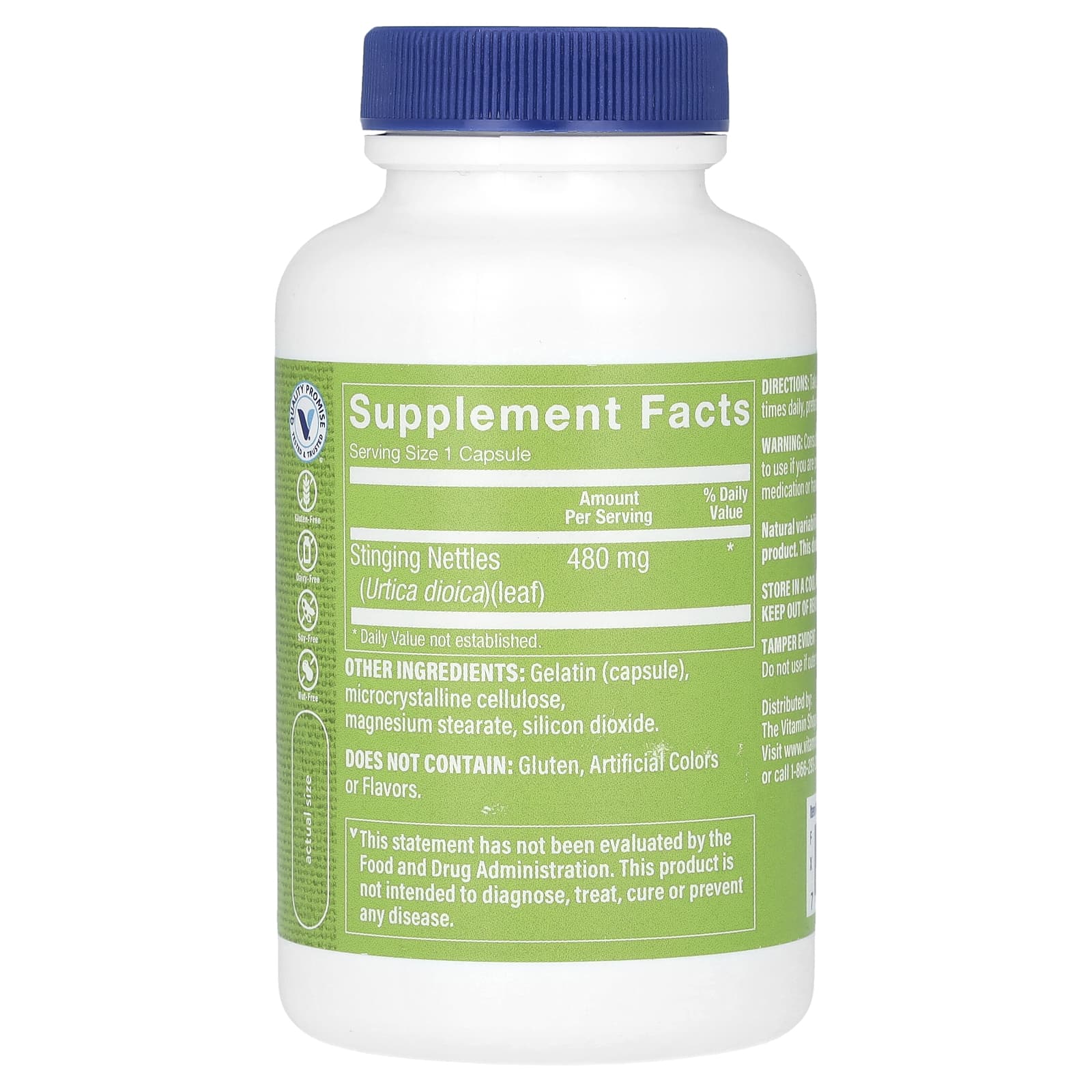 The Vitamin Shoppe, Stinging Nettles, 480 mg, 100 Capsules