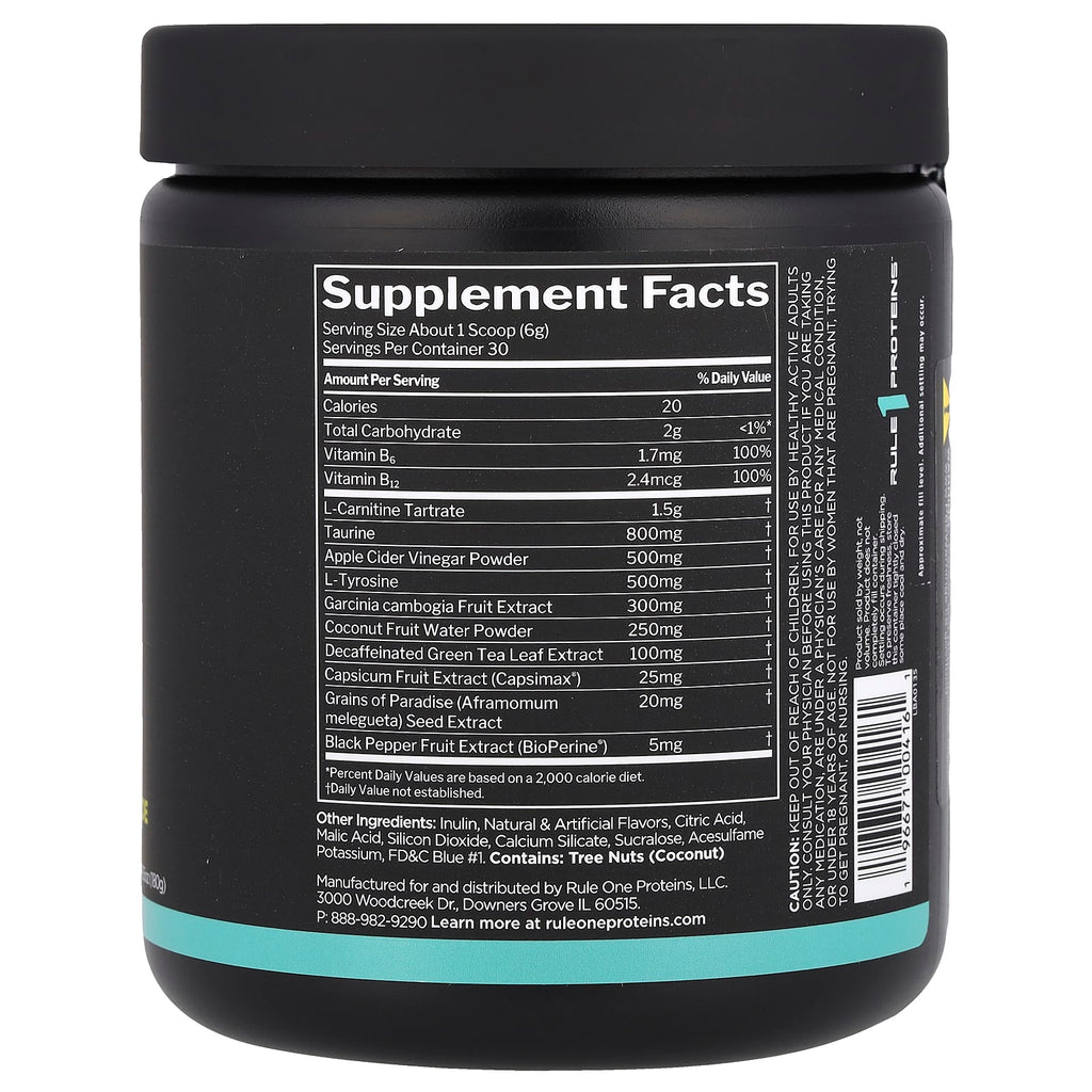 Rule One Proteins, Lean™, Non-Stim Weight Management, Blue Razz Lemonade, 6.35 oz (180 g)