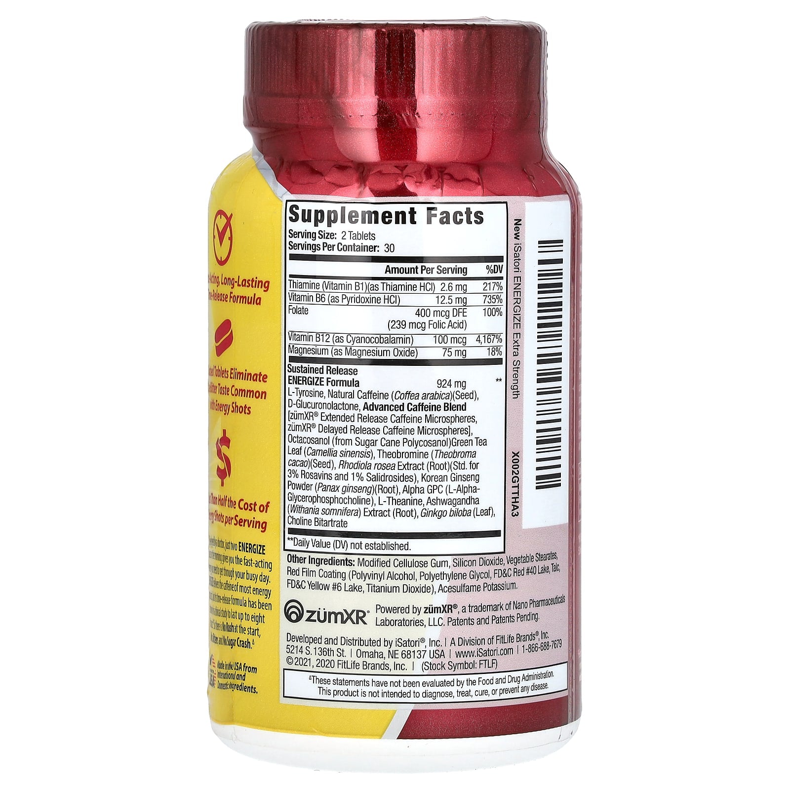 Isatori, Energize, The All-Day Energy Pill, 60 Tablets