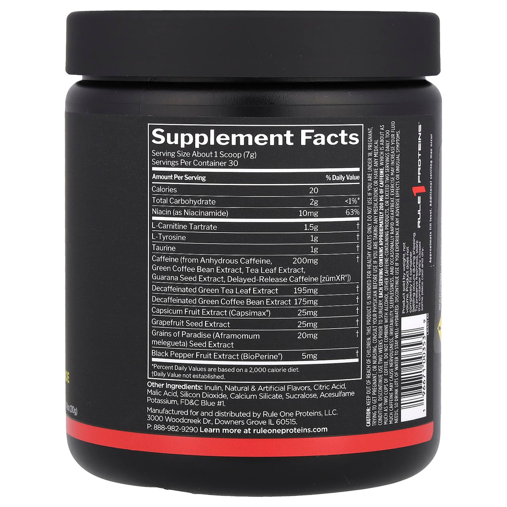 Rule One Proteins, Burn™, Thermo Weight Management, Blue Razz Lemonade, 7.41 oz (210 g)
