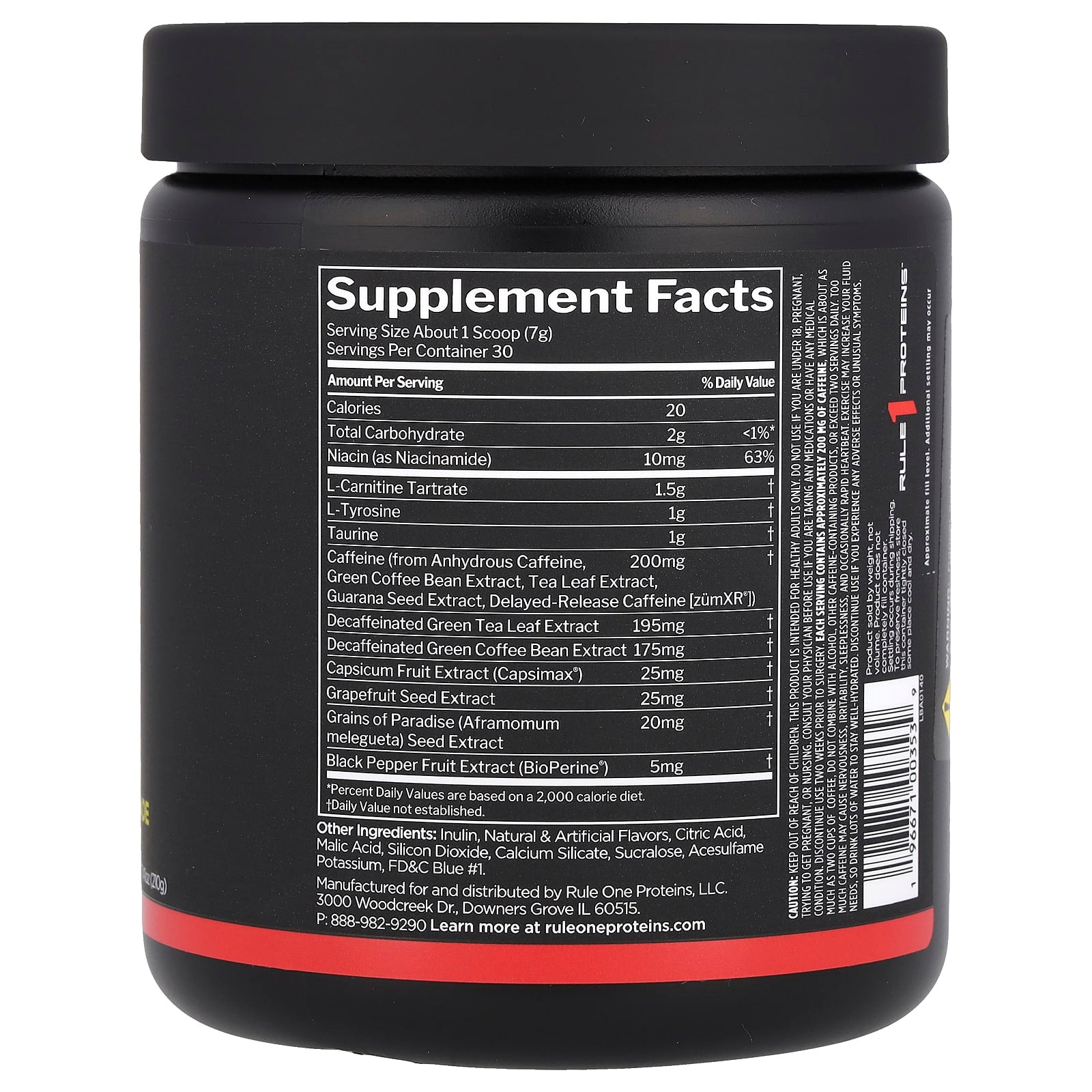 Rule One Proteins, Burn™, Thermo Weight Management, Blue Razz Lemonade, 7.41 oz (210 g)