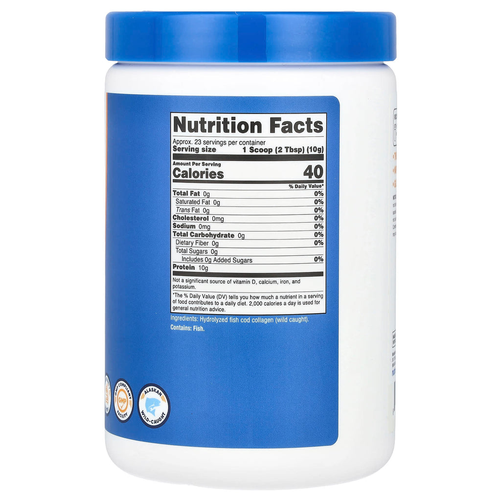 Nutricost, Marine Collagen From Wild-Caught Fish, Unflavored, 8.1 oz (227 g)