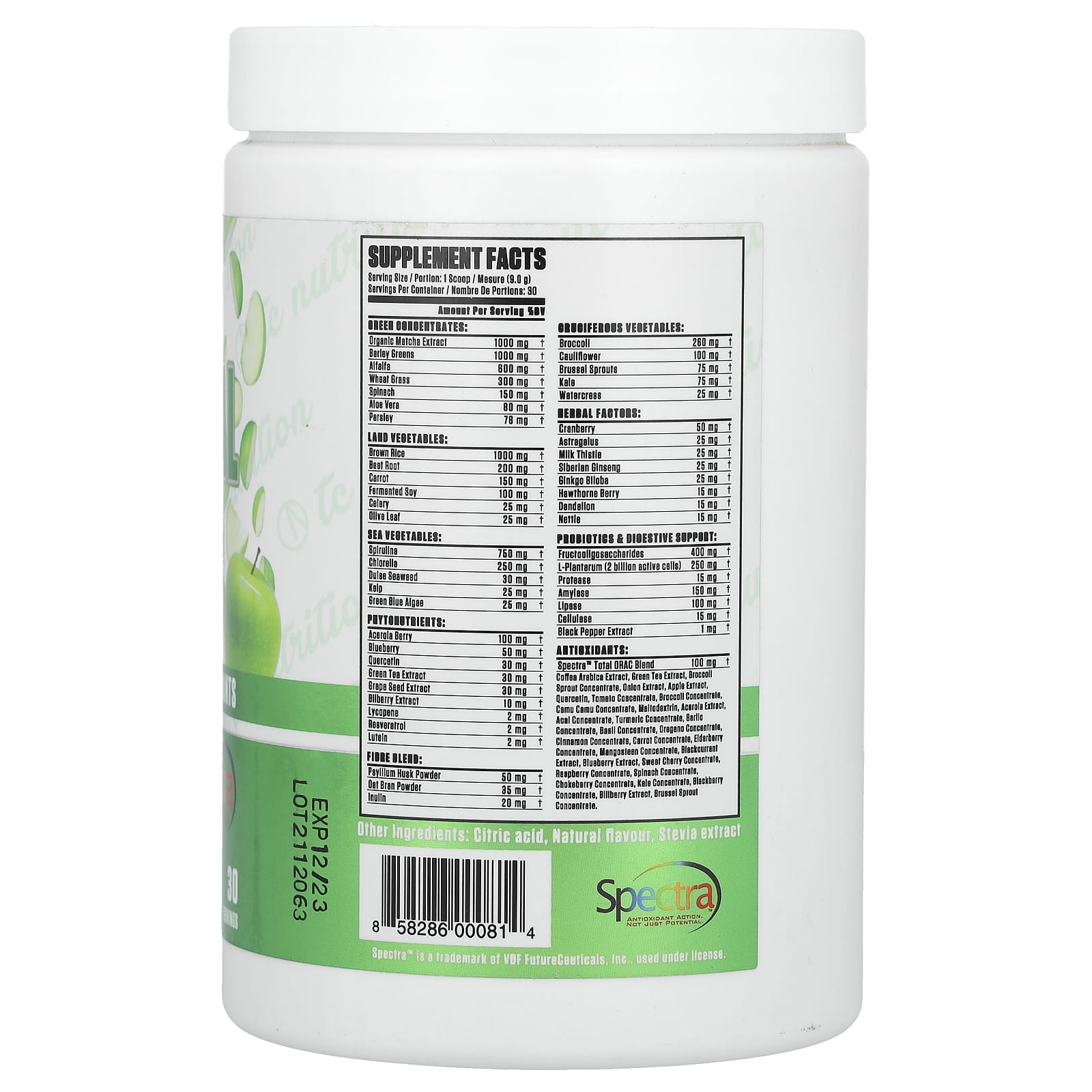 TC Nutrition, Essential Series, Essential Greens + Phytonutrients & Antioxidants, Green Apple, 9.56 oz (271 g)