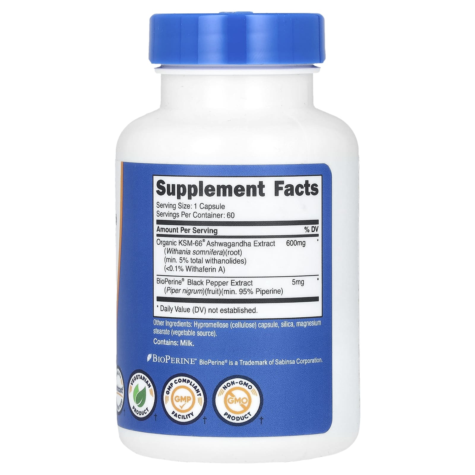 Nutricost, KSM-66, Ashwagandha Root Extract, 600 mg, 60 Capsules