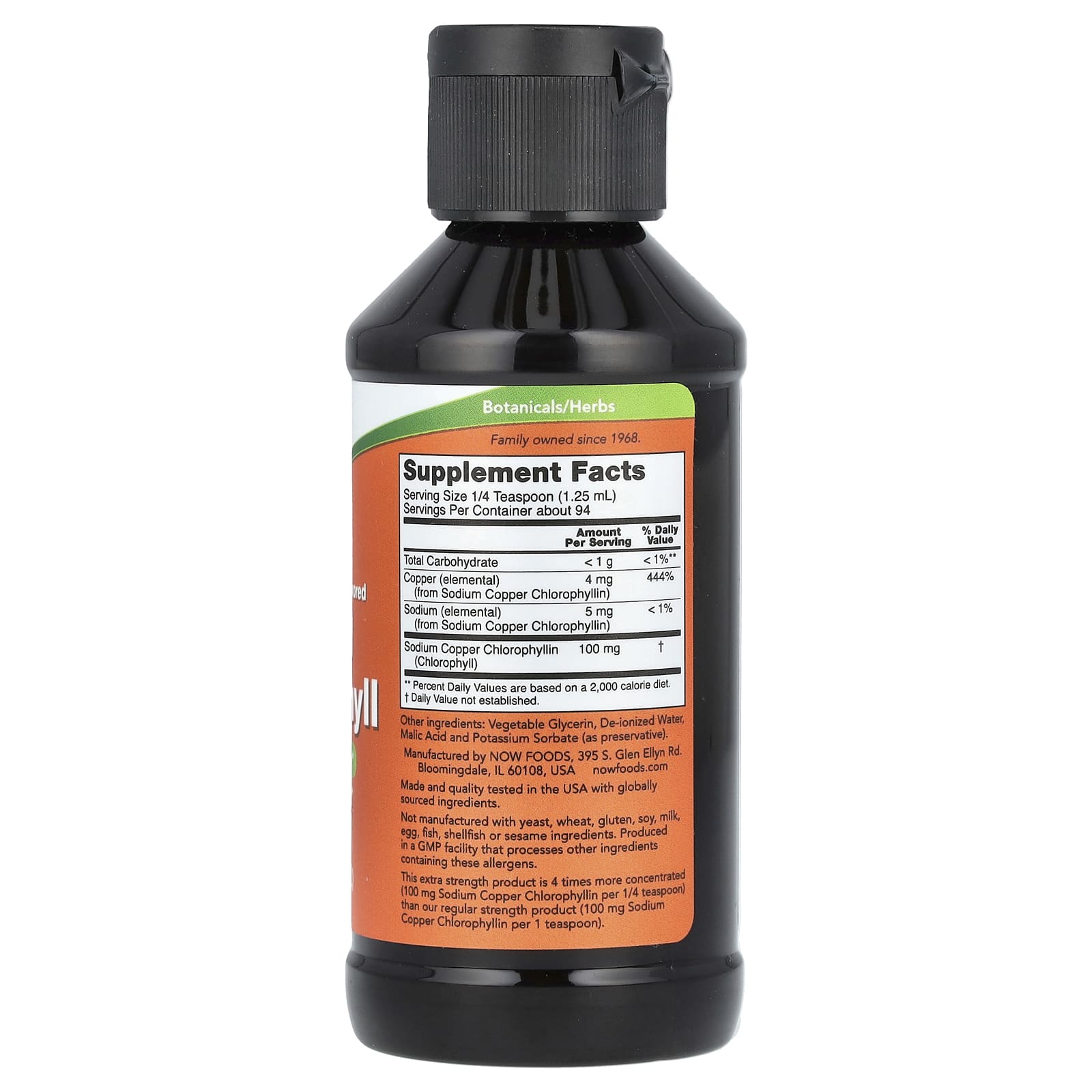 NOW Foods, Liquid Chlorophyll, Unflavored, 4 fl oz (118 ml)