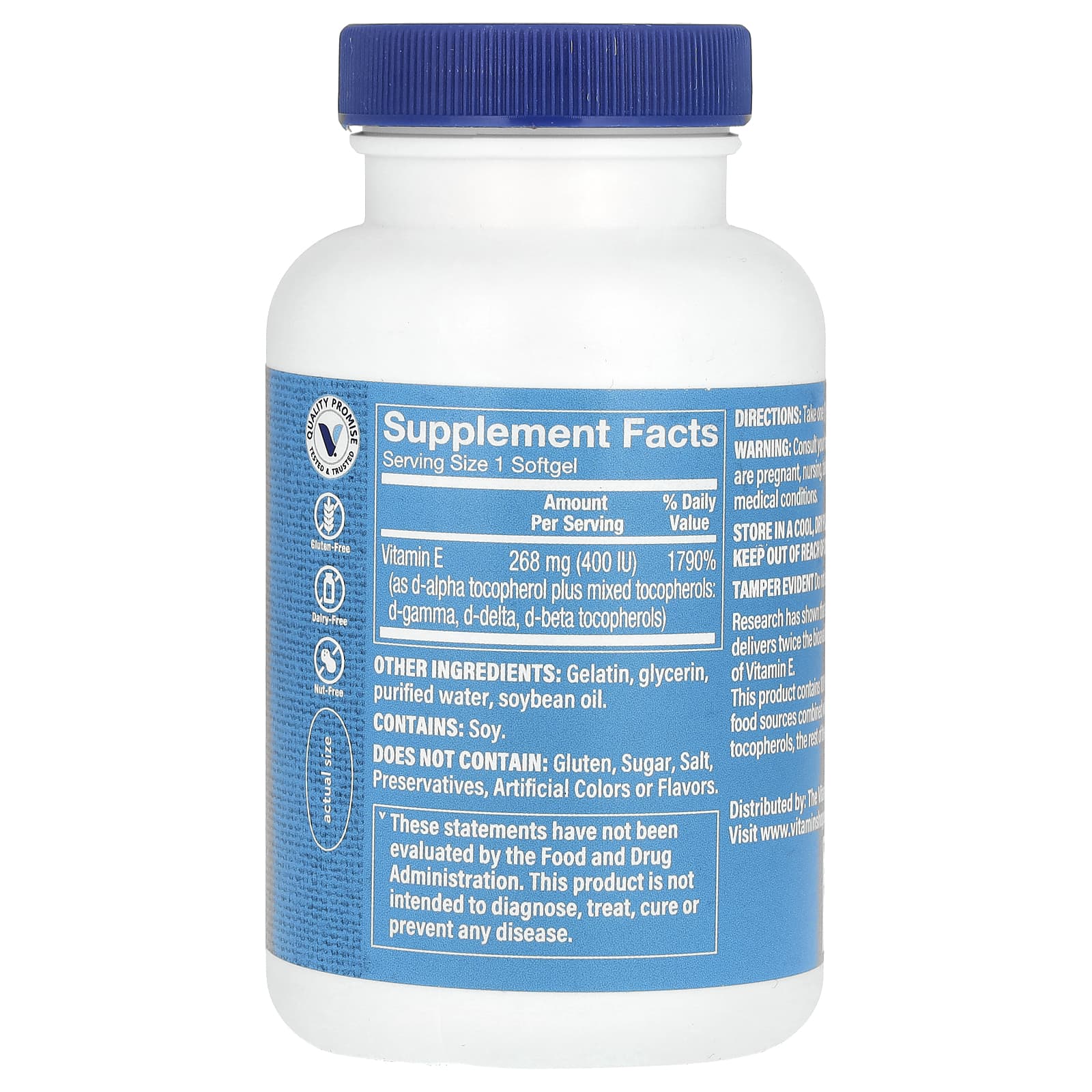 The Vitamin Shoppe, Vitamin E, 268 mg (400 IU), 240 Softgels