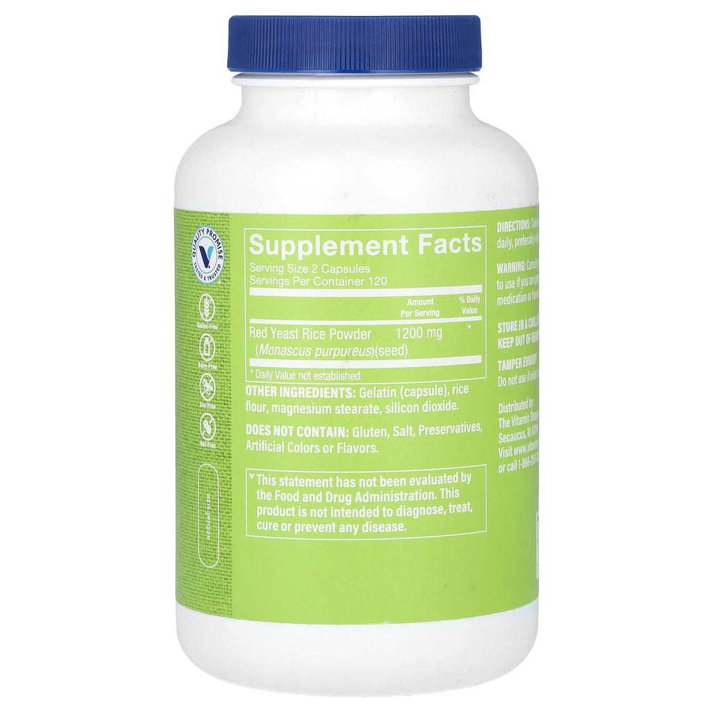 The Vitamin Shoppe, Red Yeast Rice, 240 Capsules (600 mg per Capsule)