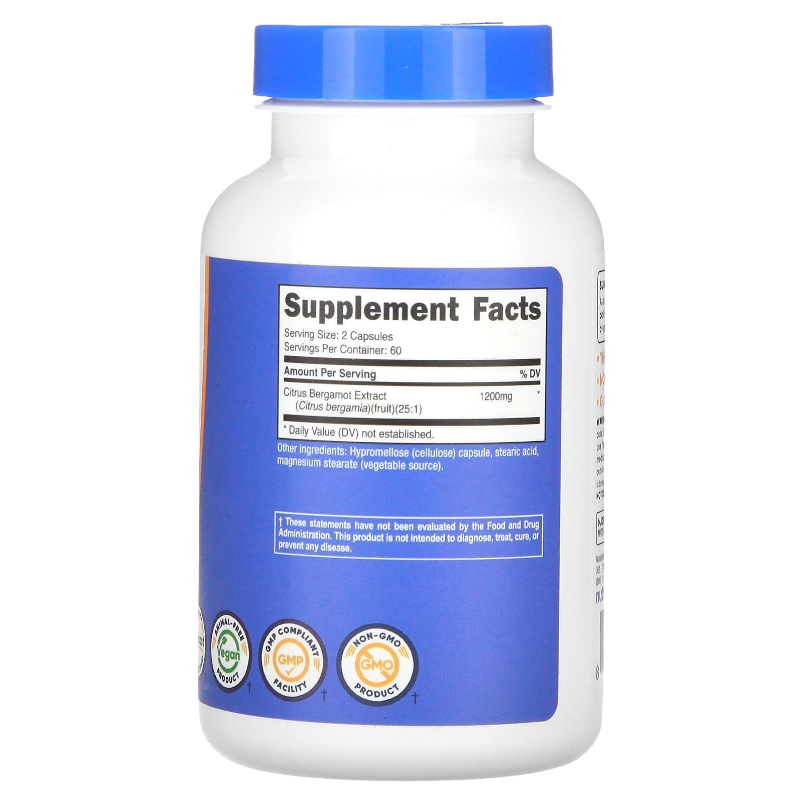 Nutricost, Citrus Bergamot, 120 Capsules (600 mg per Capsule)