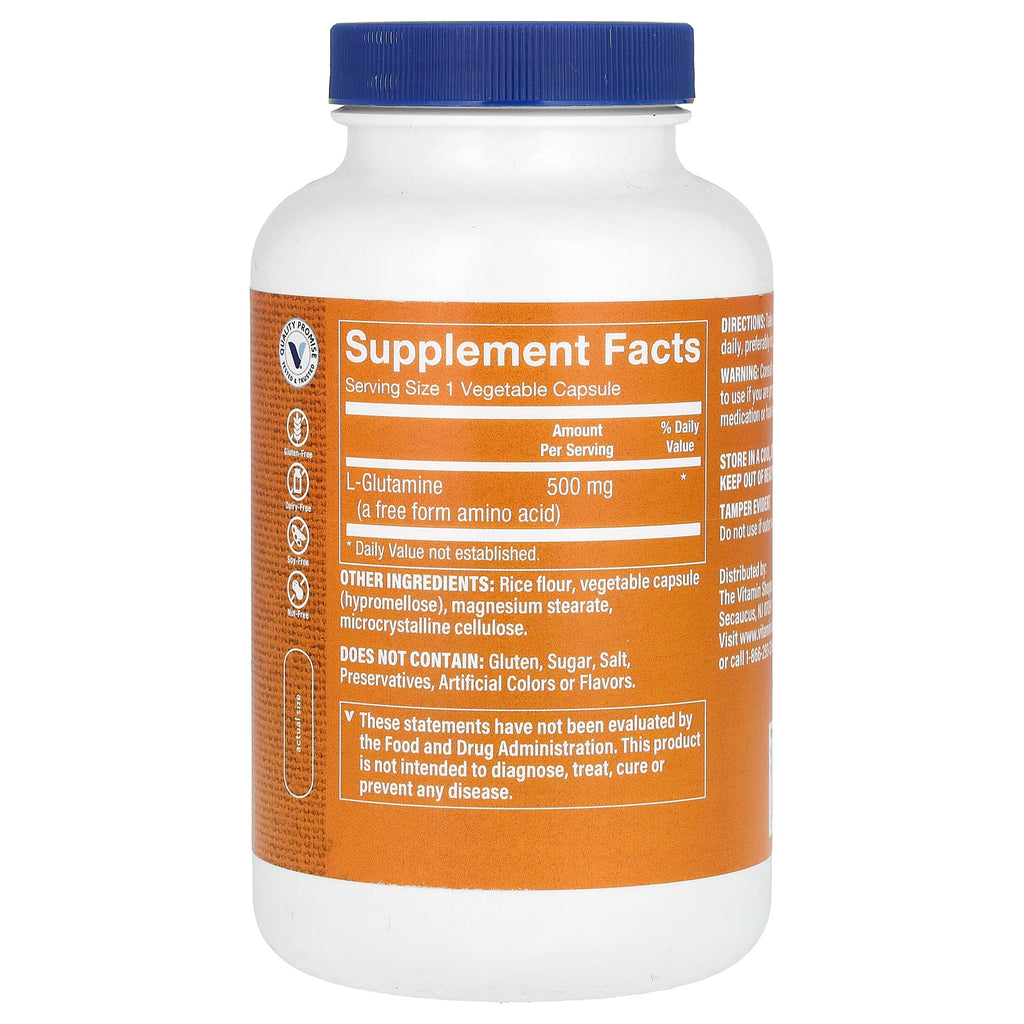 The Vitamin Shoppe, L-Glutamine, 500 mg, 300 Vegetable Capsules