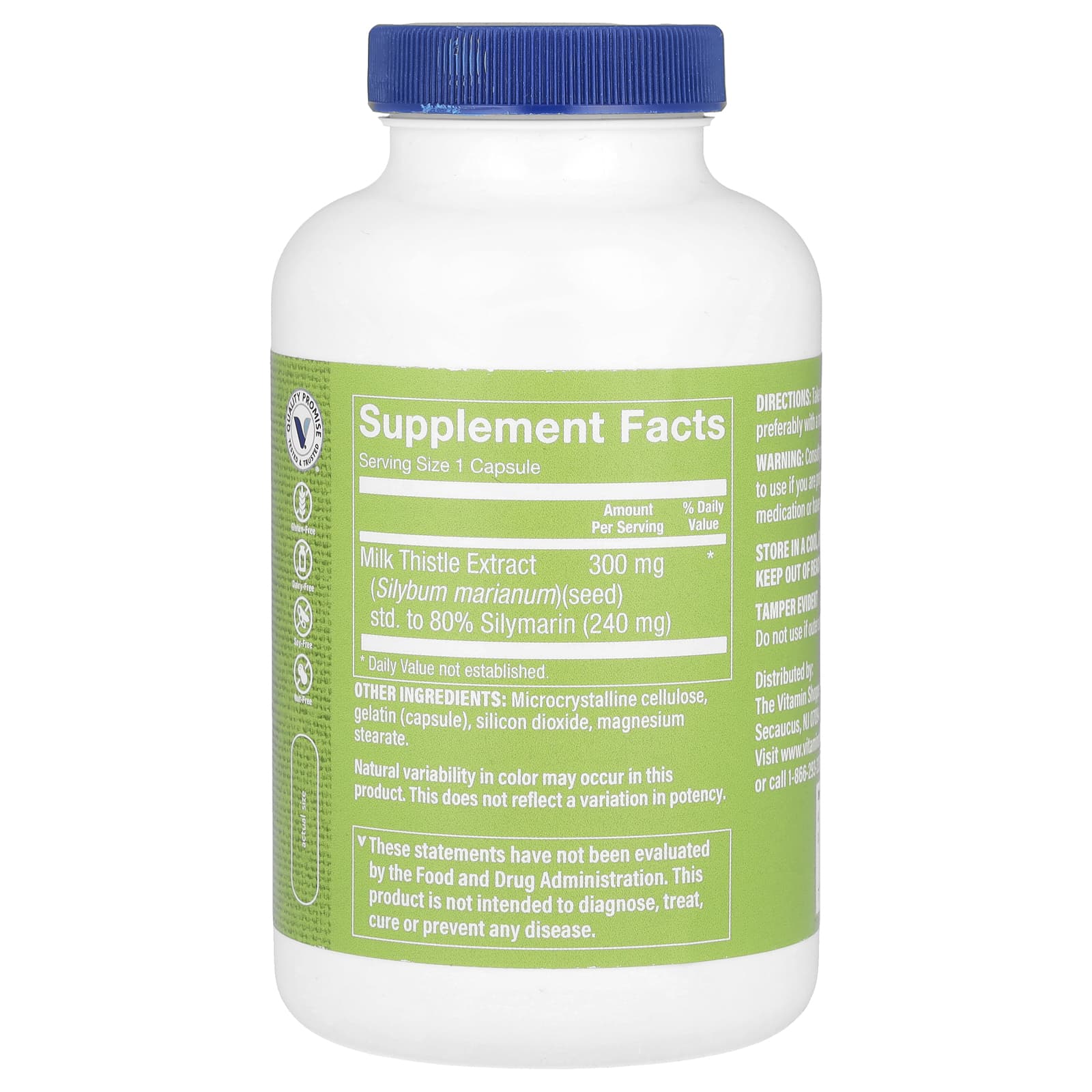 The Vitamin Shoppe, Milk Thistle Extract, 300 mg, 200 Capsules