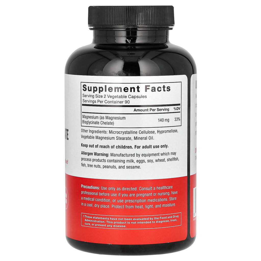 Force Factor, Magnesium Glycinate, 180 Vegetable Capsules (70 mg per Capsule)