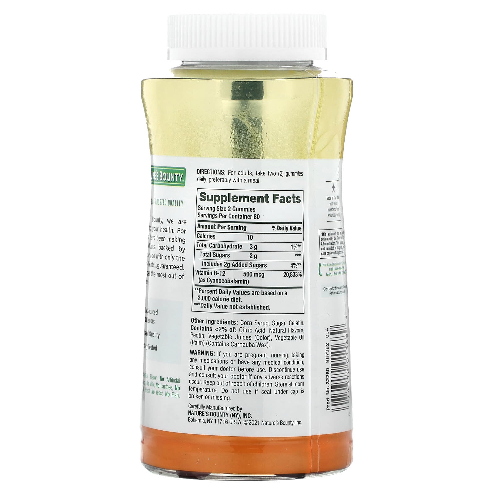 Nature's Bounty, B-12 Gummies, Raspberry, Mixed Berry & Orange, 160 Gummies (250 mcg per Gummy)