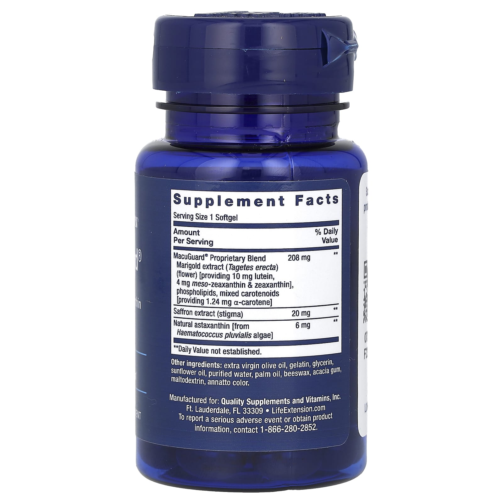 Life Extension, MacuGuard, Ocular Support with Saffron & Astaxanthin, 60 Softgels