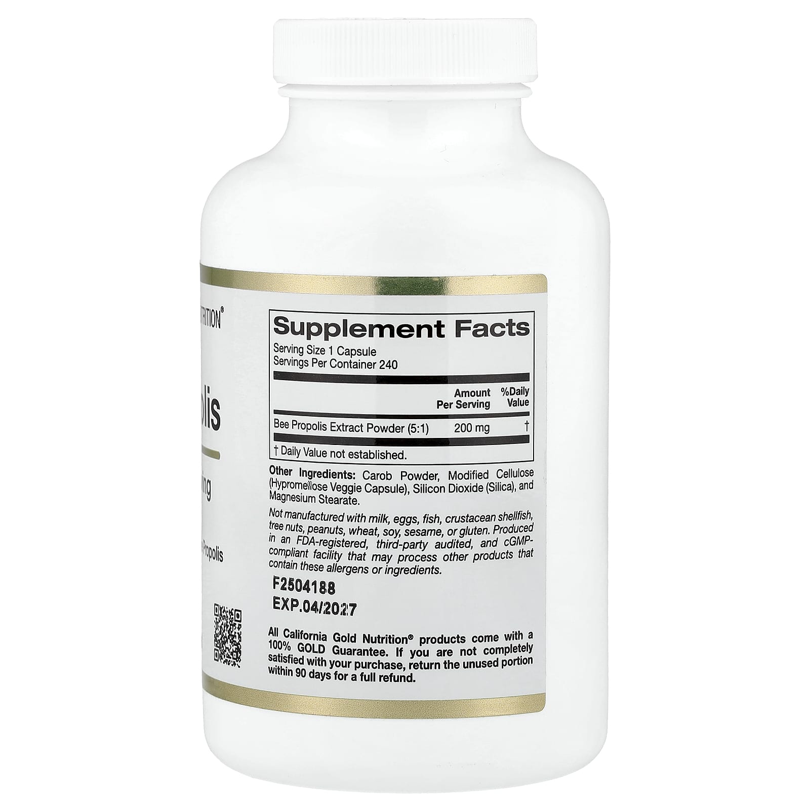 California Gold Nutrition, Bee Propolis, 1,000 mg, 240 Capsules