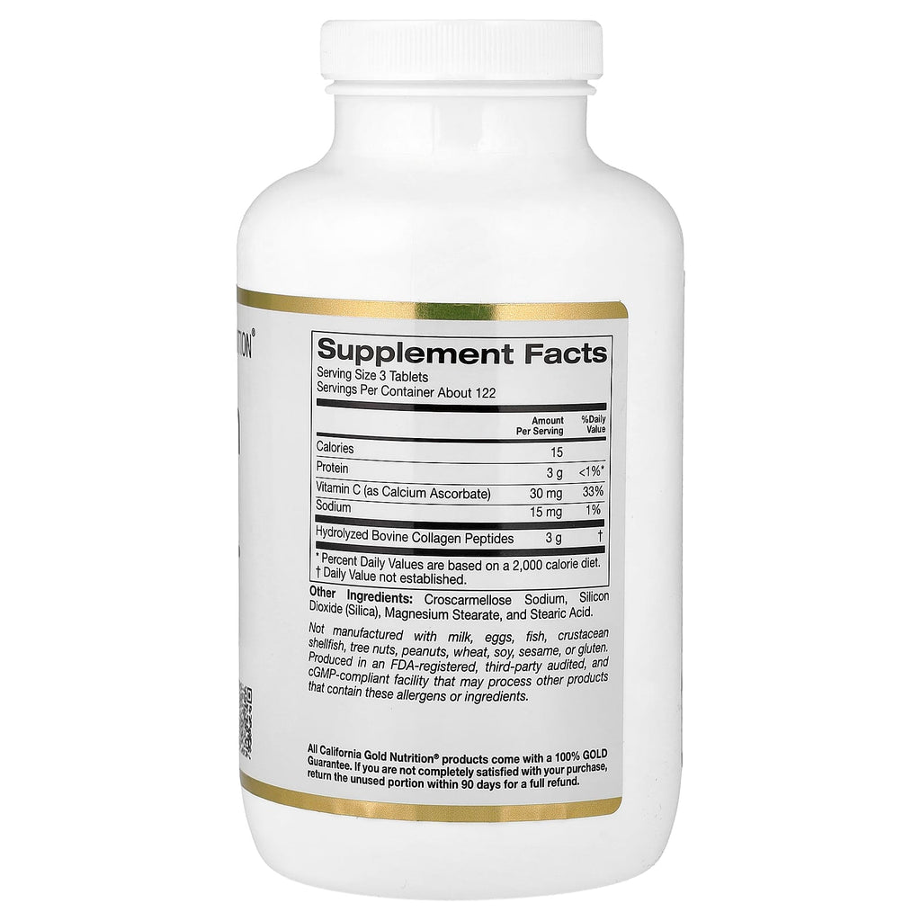 California Gold Nutrition, Hydrolyzed Collagen Type I & III, 365 Tablets