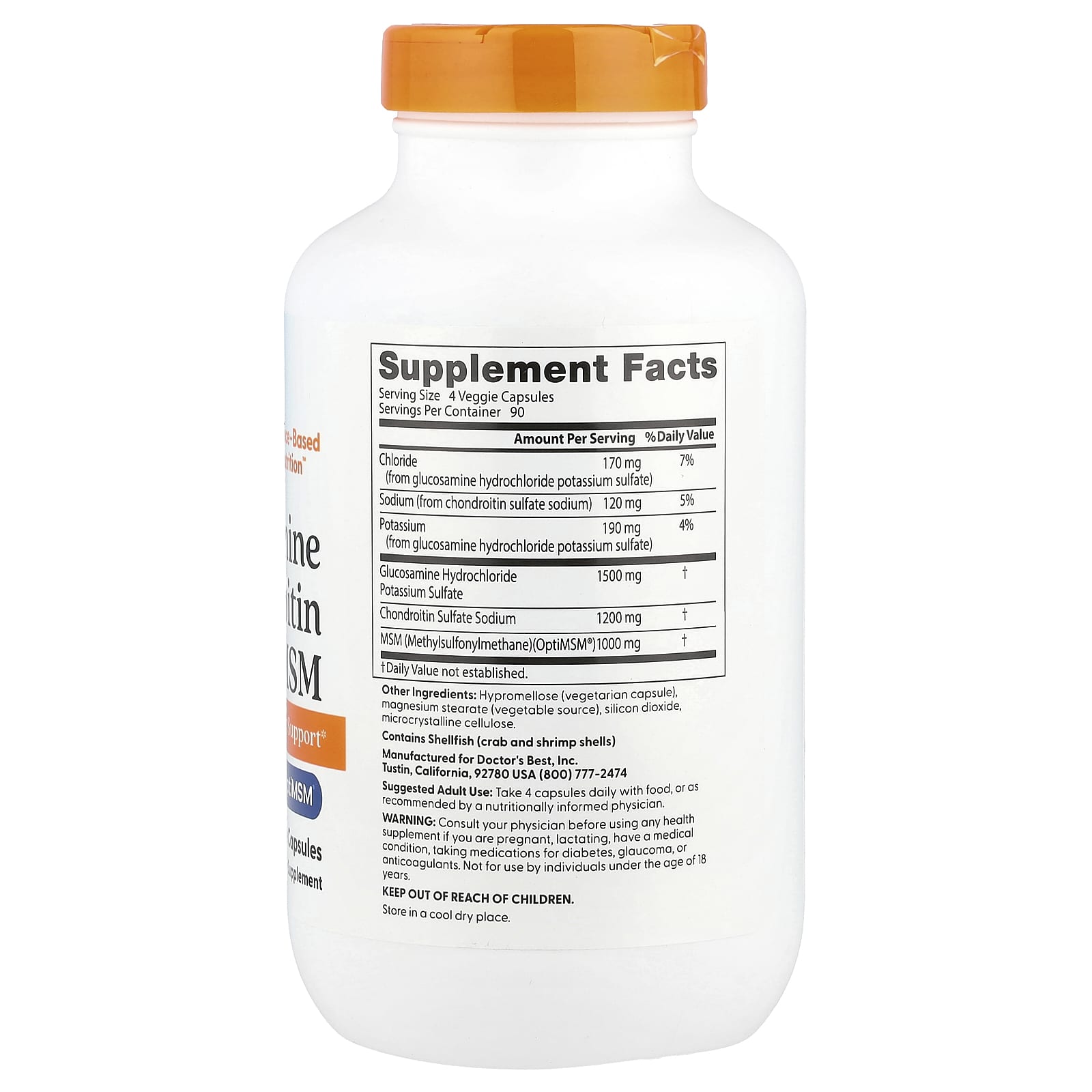 Doctor's Best, Glucosamine Chondroitin MSM, 360 Veggie Capsules