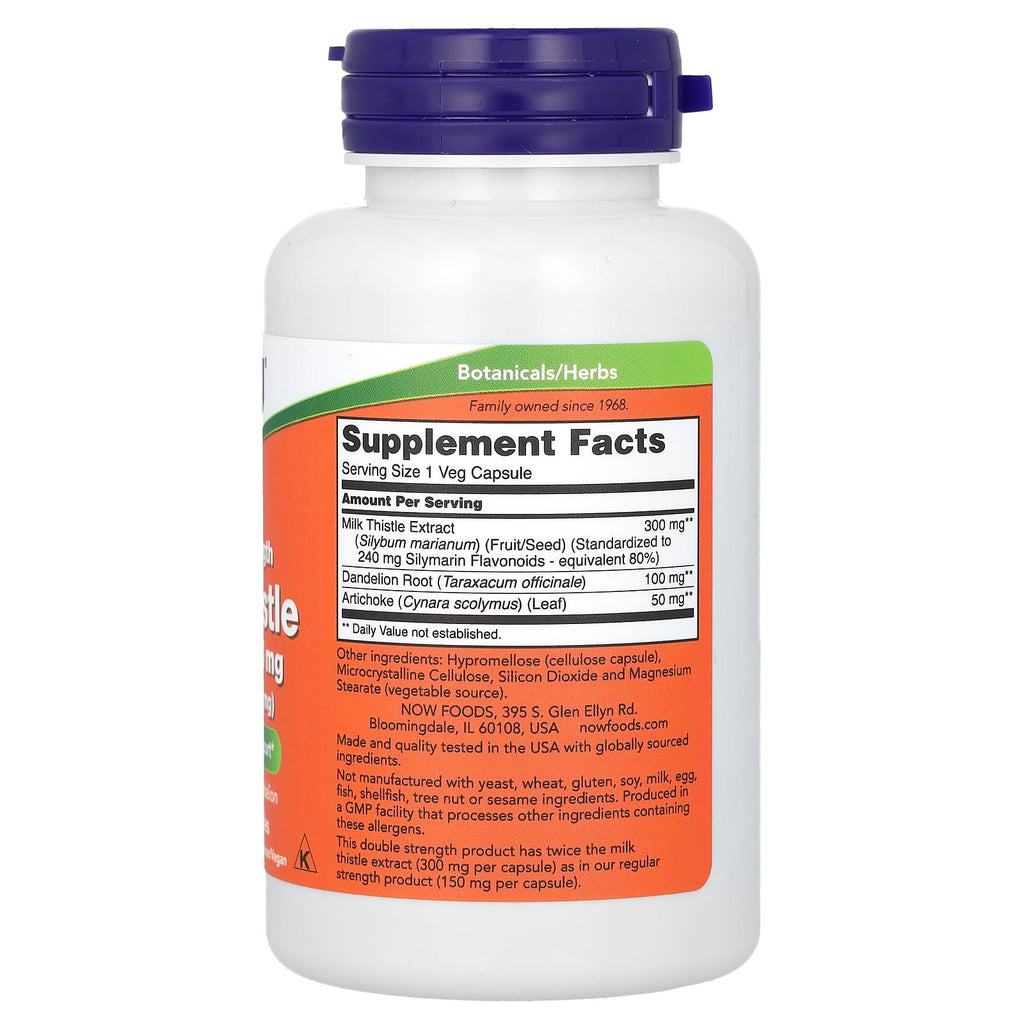NOW Foods, Milk Thistle Extract, 300 mg, 100 Veg Capsules