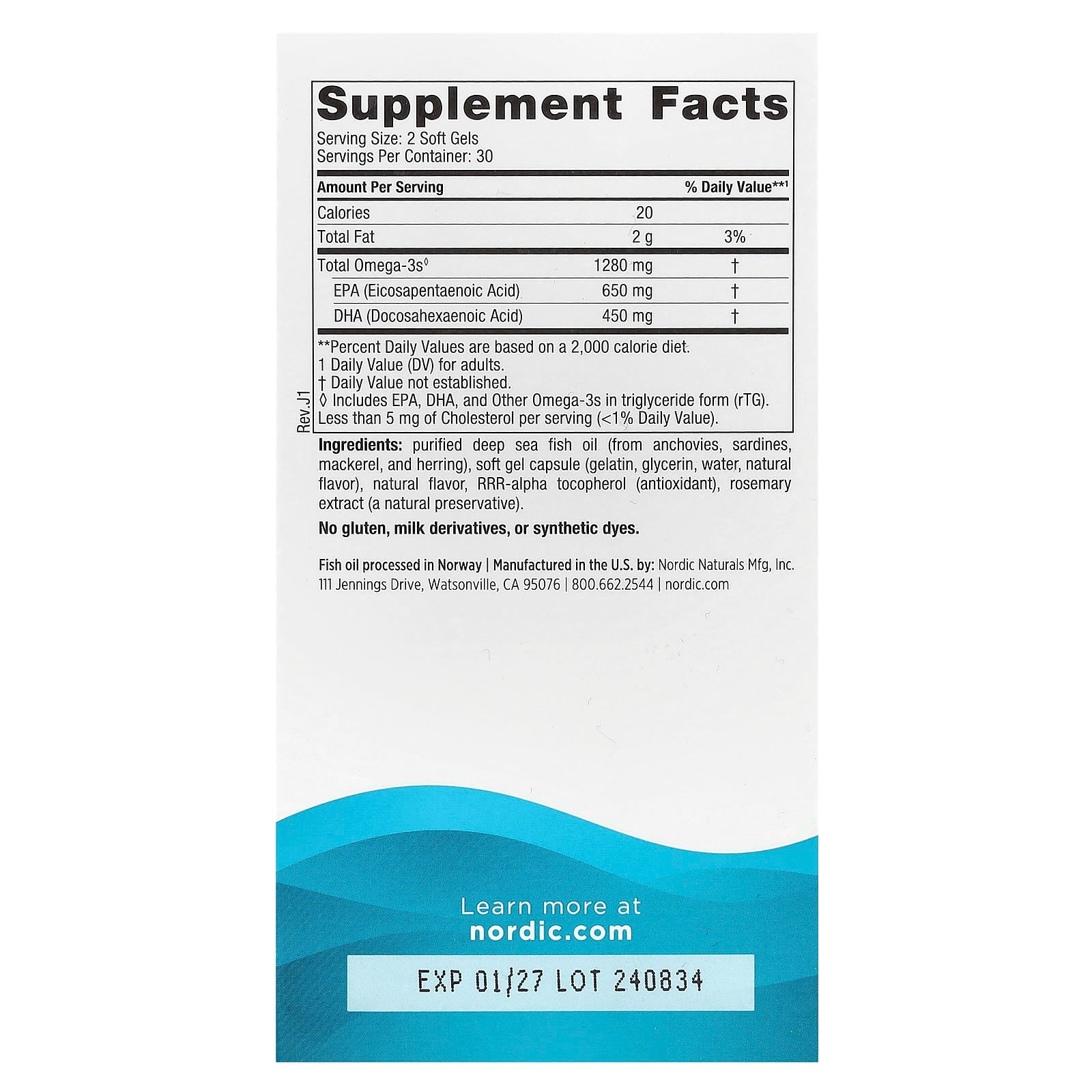Nordic Naturals, Ultimate Omega, Lemon, 60 Soft Gels (640 mg per Soft Gel)