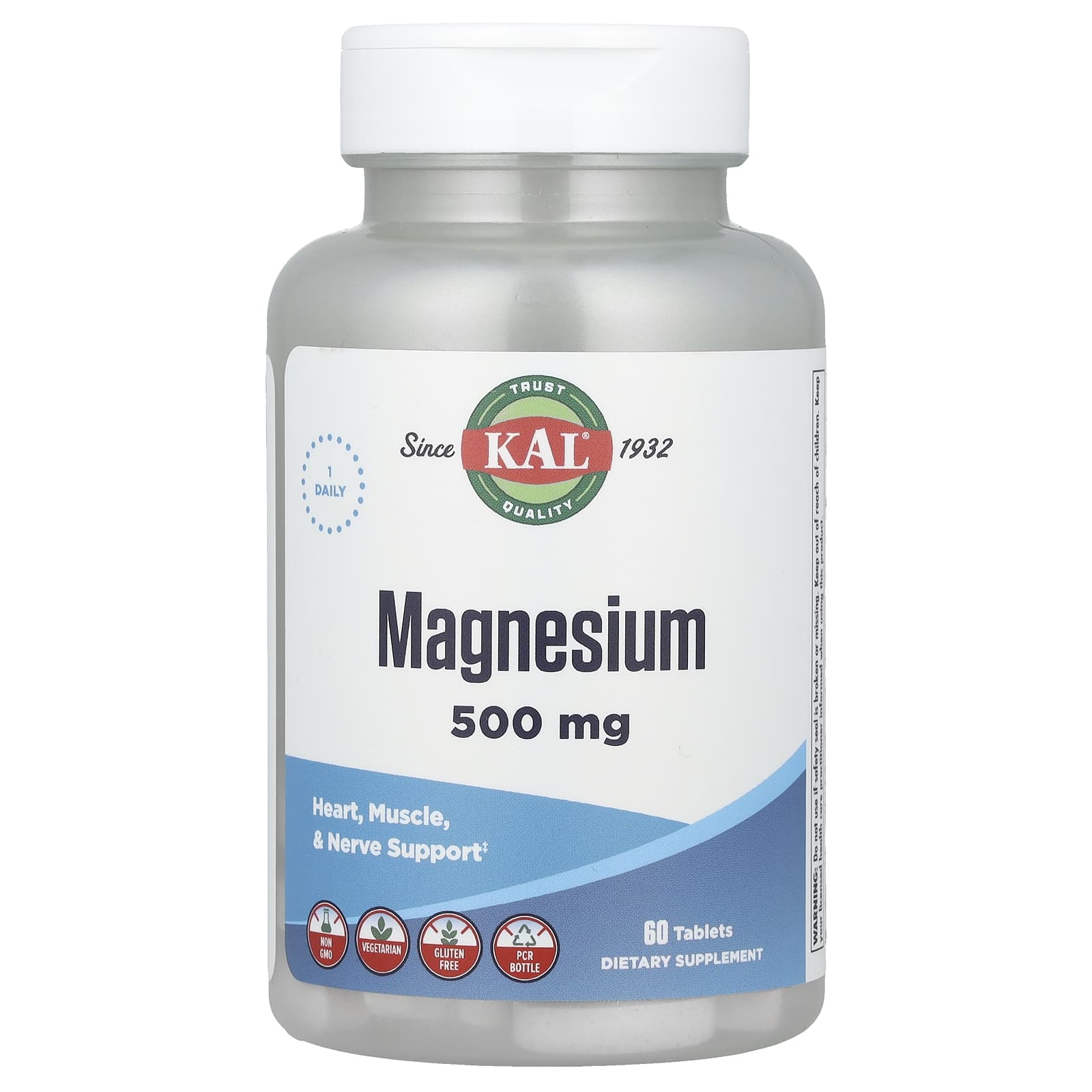 KAL, Magnesium, 500 mg, 60 Tablets