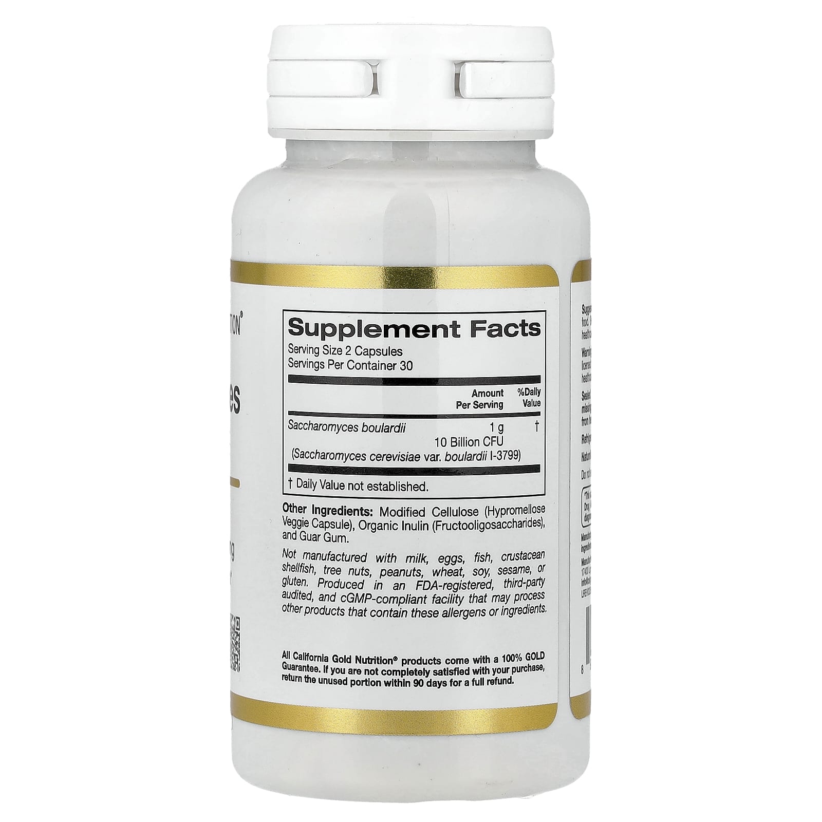 California Gold Nutrition, Saccharomyces Boulardii, 60 Veggie Capsules (5 Billion CFU per Capsule)