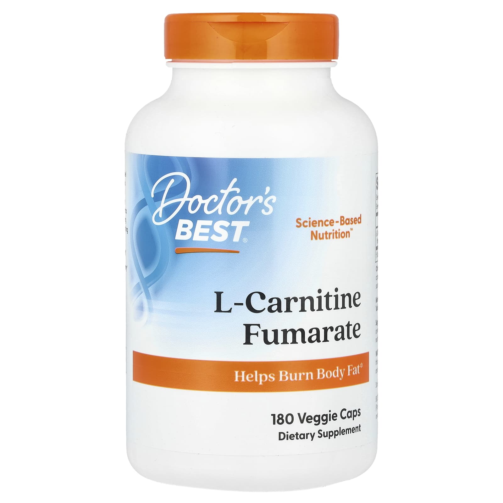 Doctor's Best, L-Carnitine Fumarate, 180 Veggie Caps (500 mg per Veggie Cap)