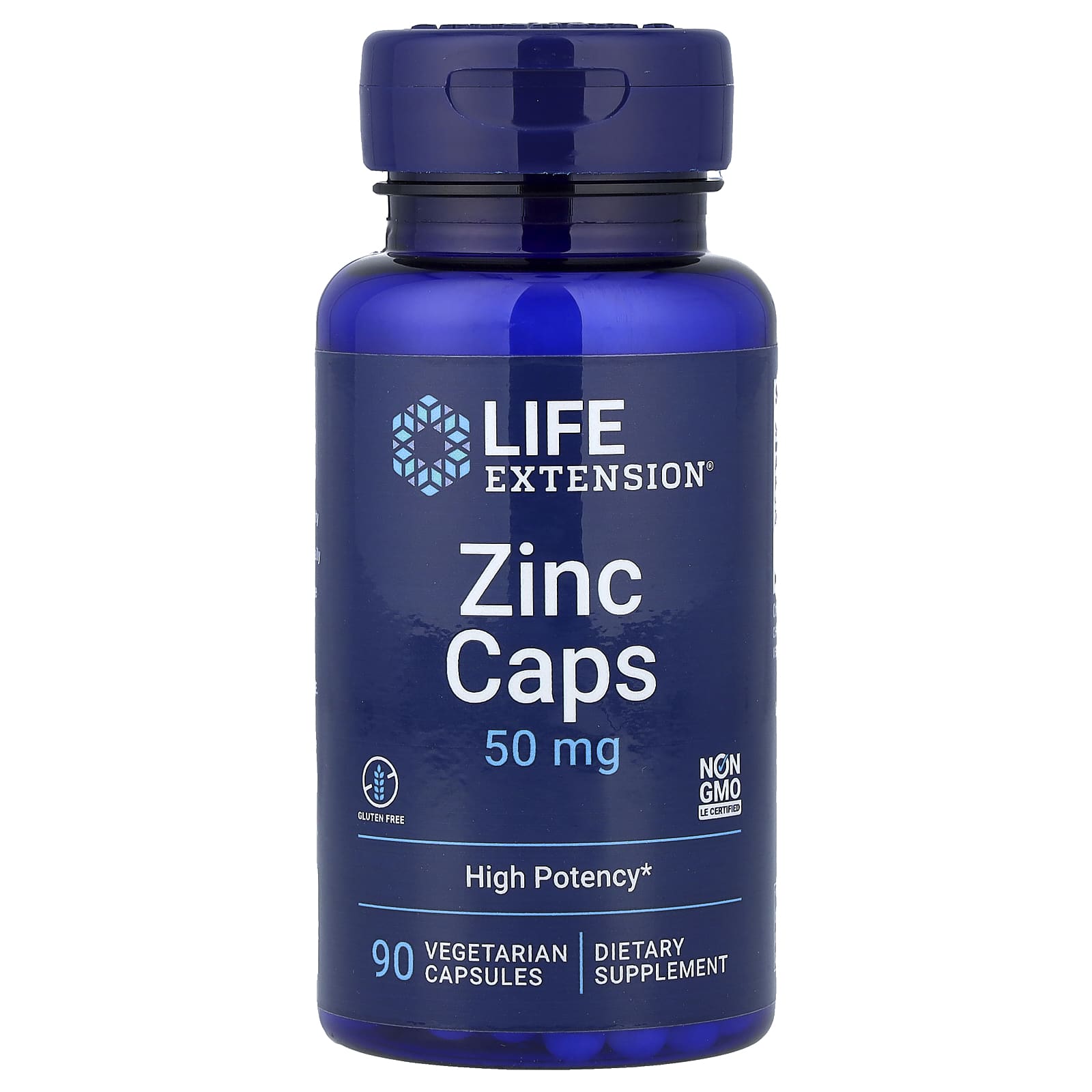Life Extension, Zinc Caps, High Potency, 50 mg, 90 Vegetarian Capsules